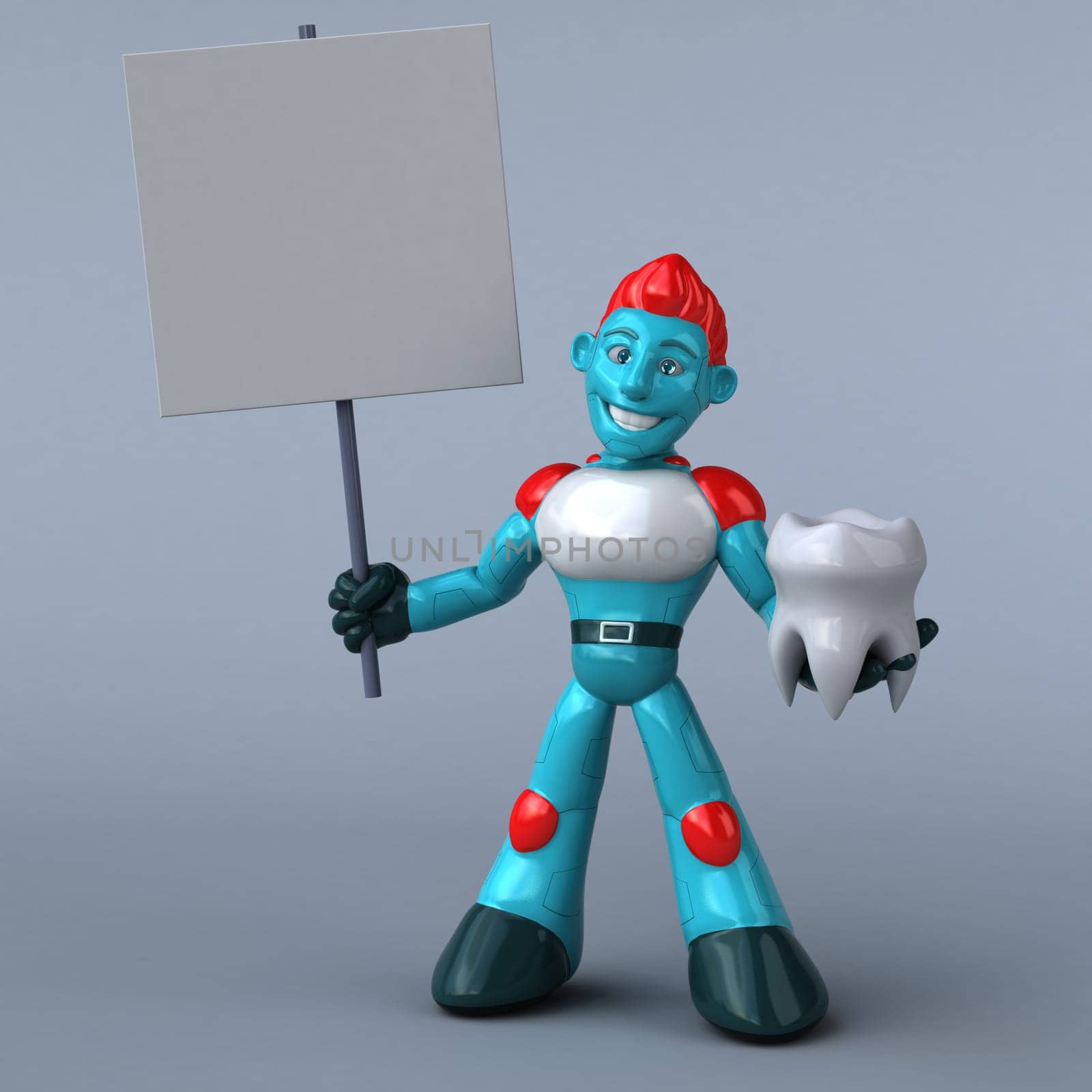 Red Robot - 3D Illustration