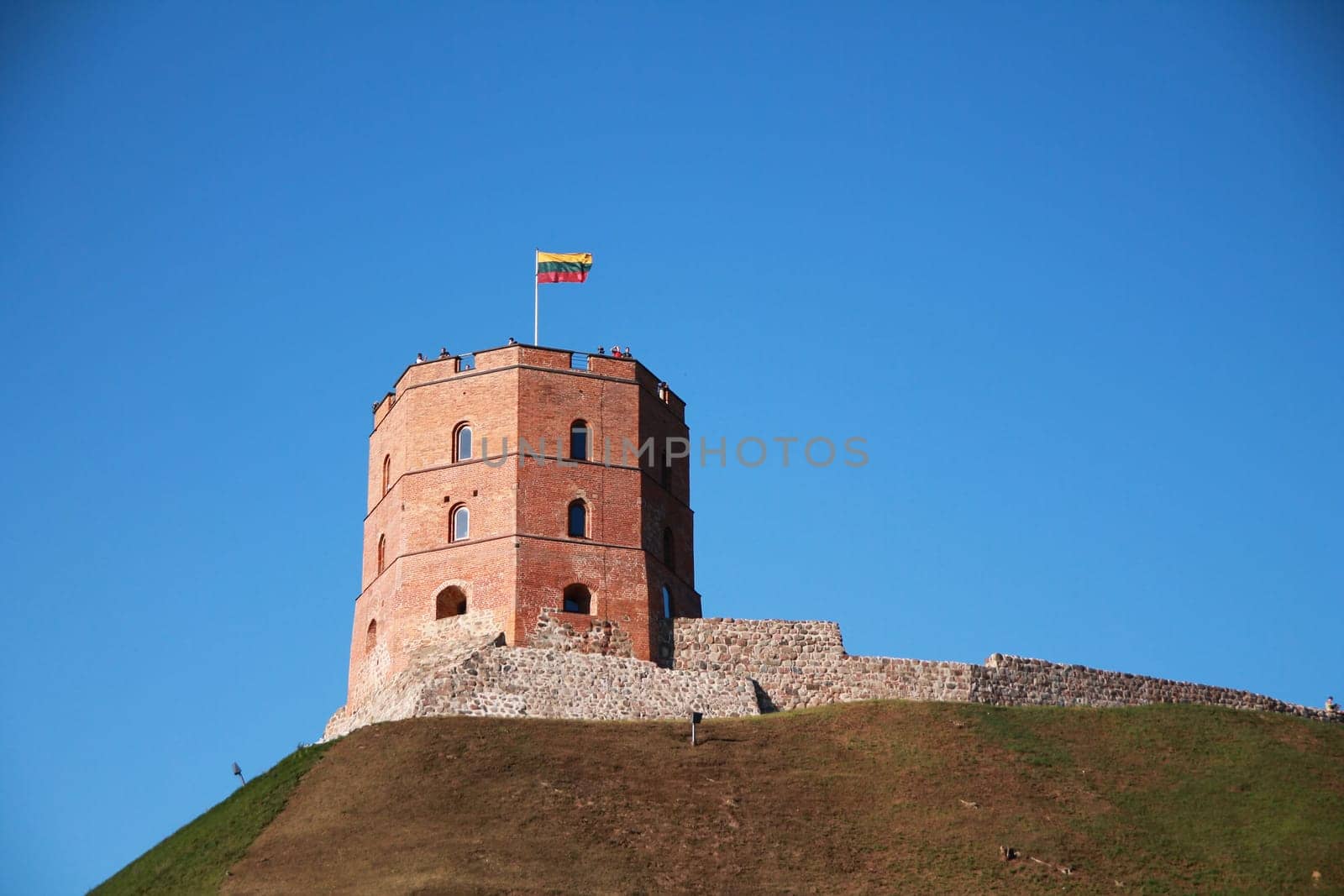 The tower on the top of the hill in Vilnius