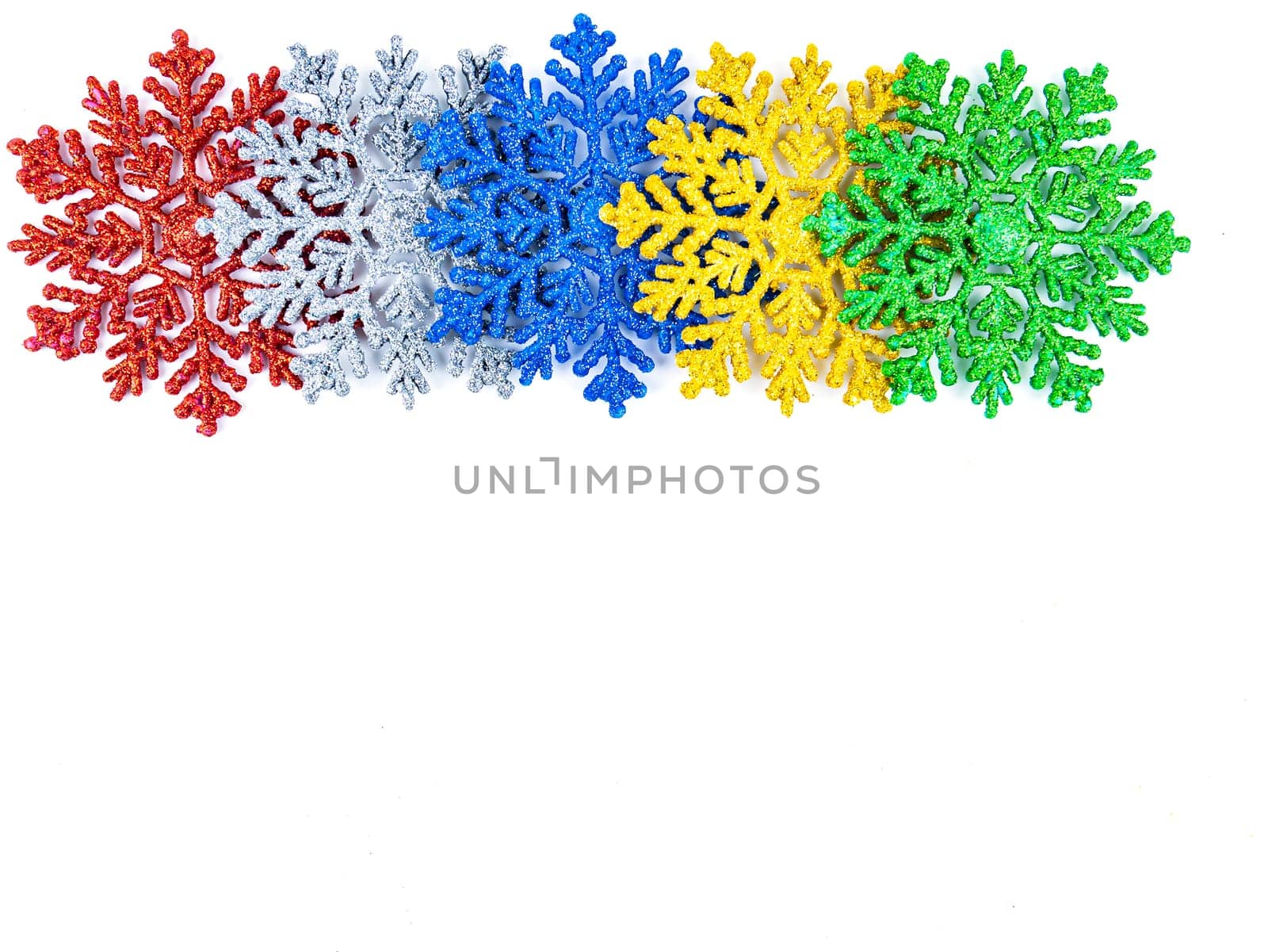 Christmas decorations with place for text on a white background. Congratulation. New Year's holidays. Christmas decorations. Free place. Background image.