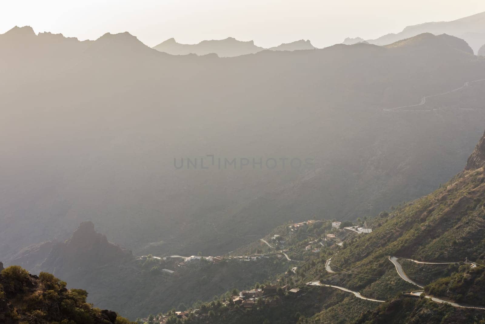 famous village Masca in rural place at high altitude on mountain in Tenerife, Spain