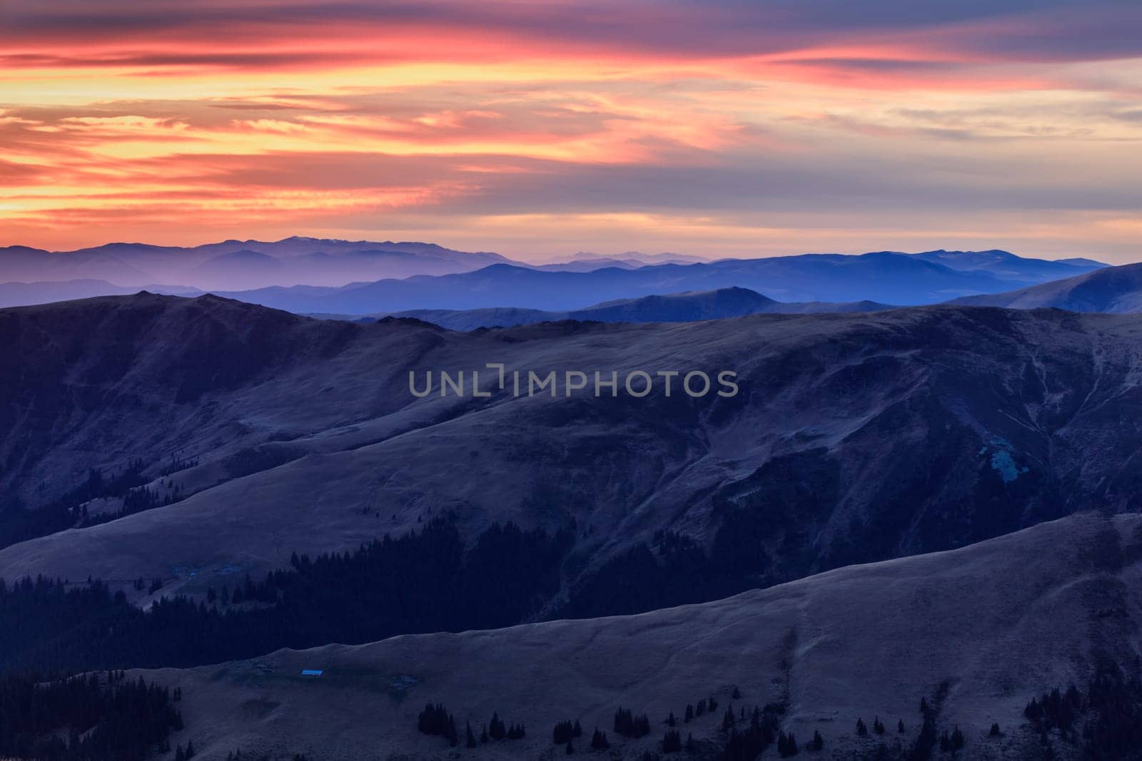 mountain landscape in The Fagaras Mountains, Romania