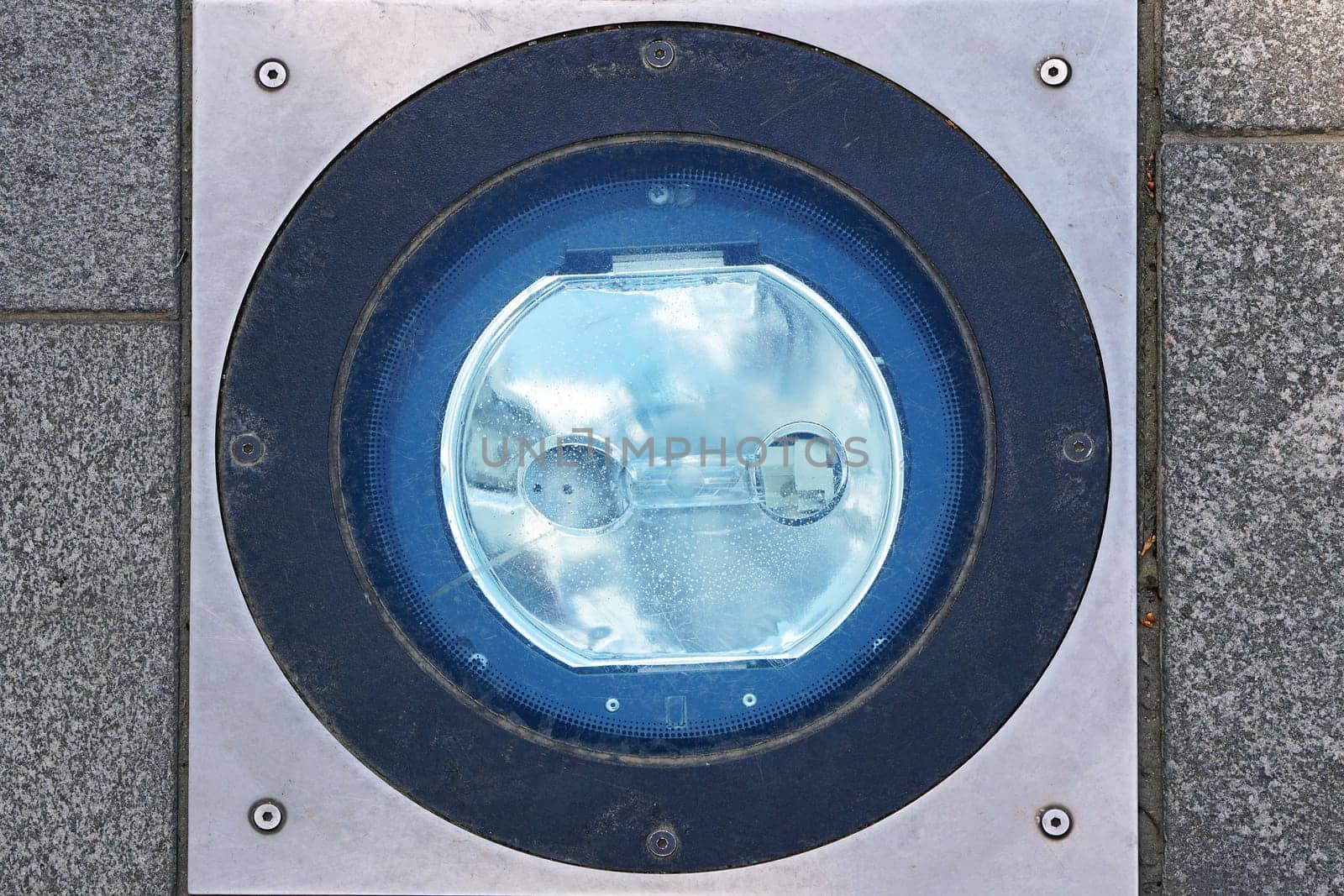 Light in pavement for street decoration