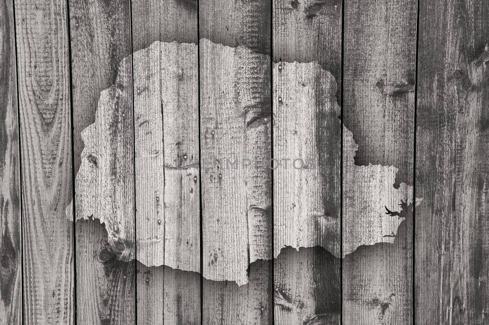Map of Parana on weathered wood