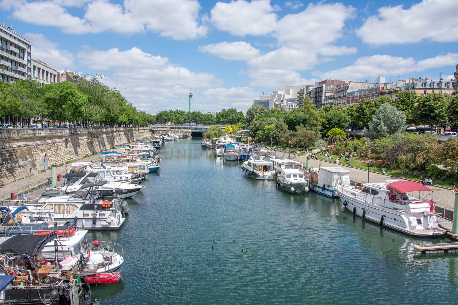 discovery of Paris and the banks of the Seine in summer, France