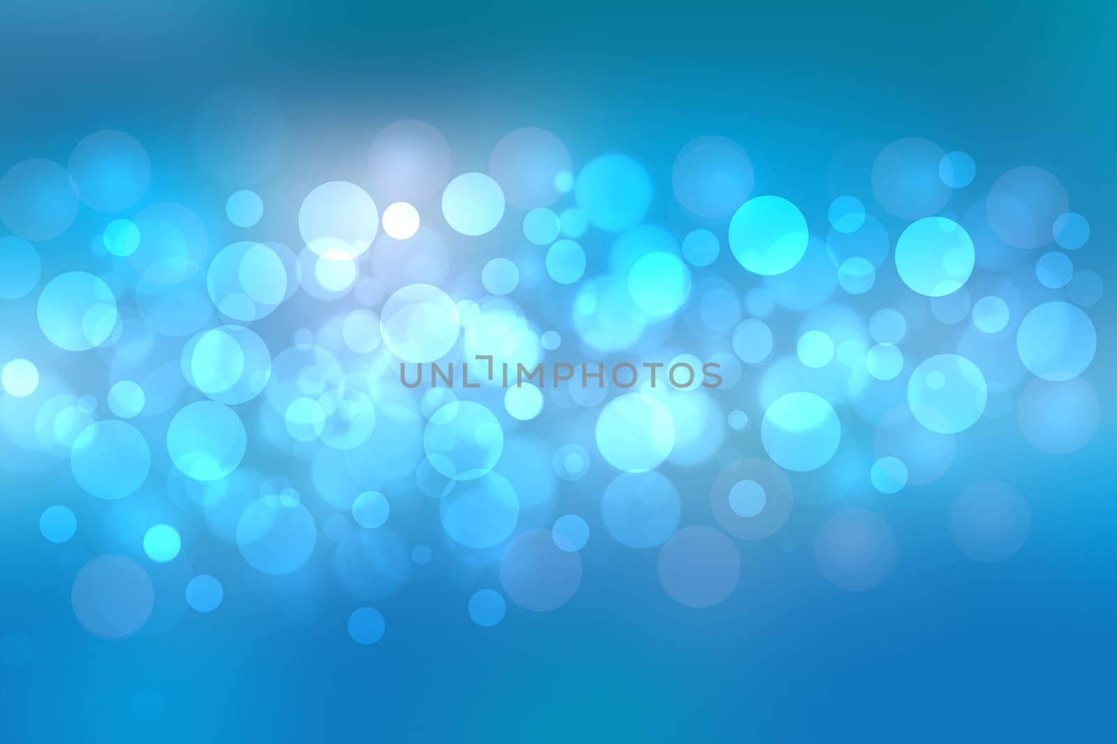 Abstract blurred fresh vivid spring summer light delicate pastel blue white bokeh background texture with bright circular soft color lights. Card concept. Beautiful backdrop illustration.