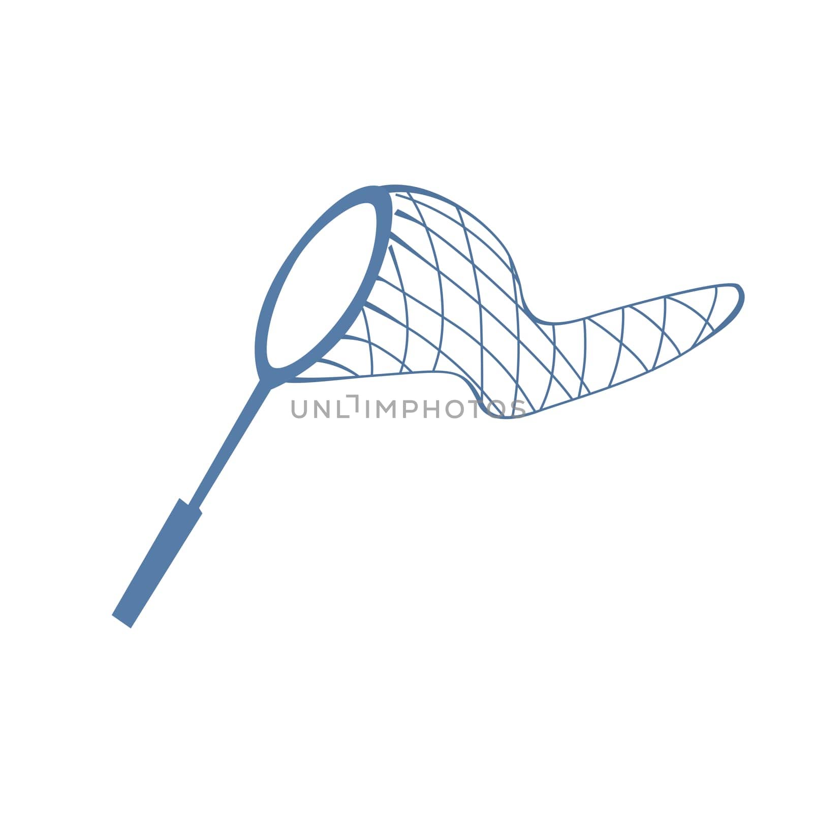 Net for butterflies or fish on white background
