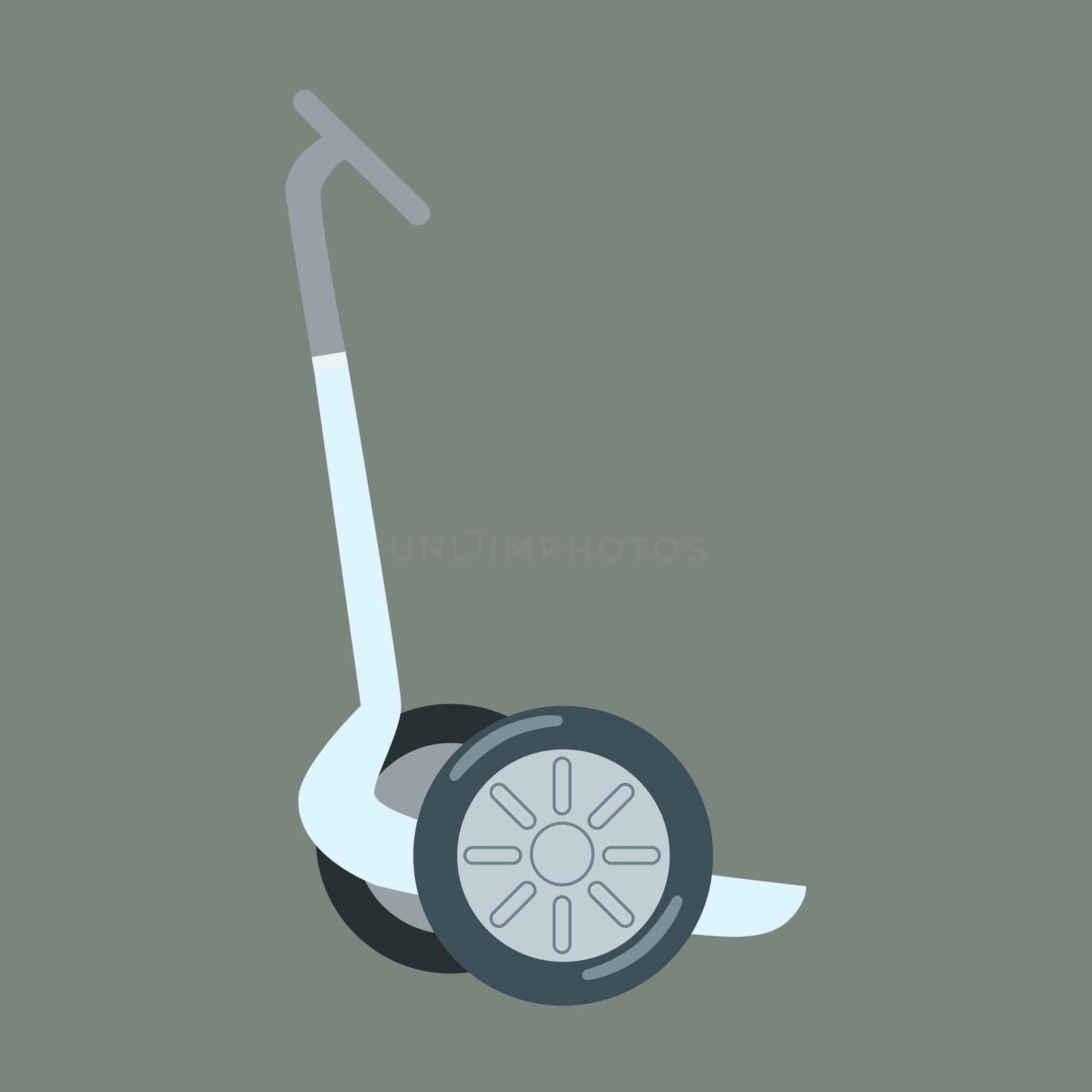 Electric scooter for walking tourists on a neutral background