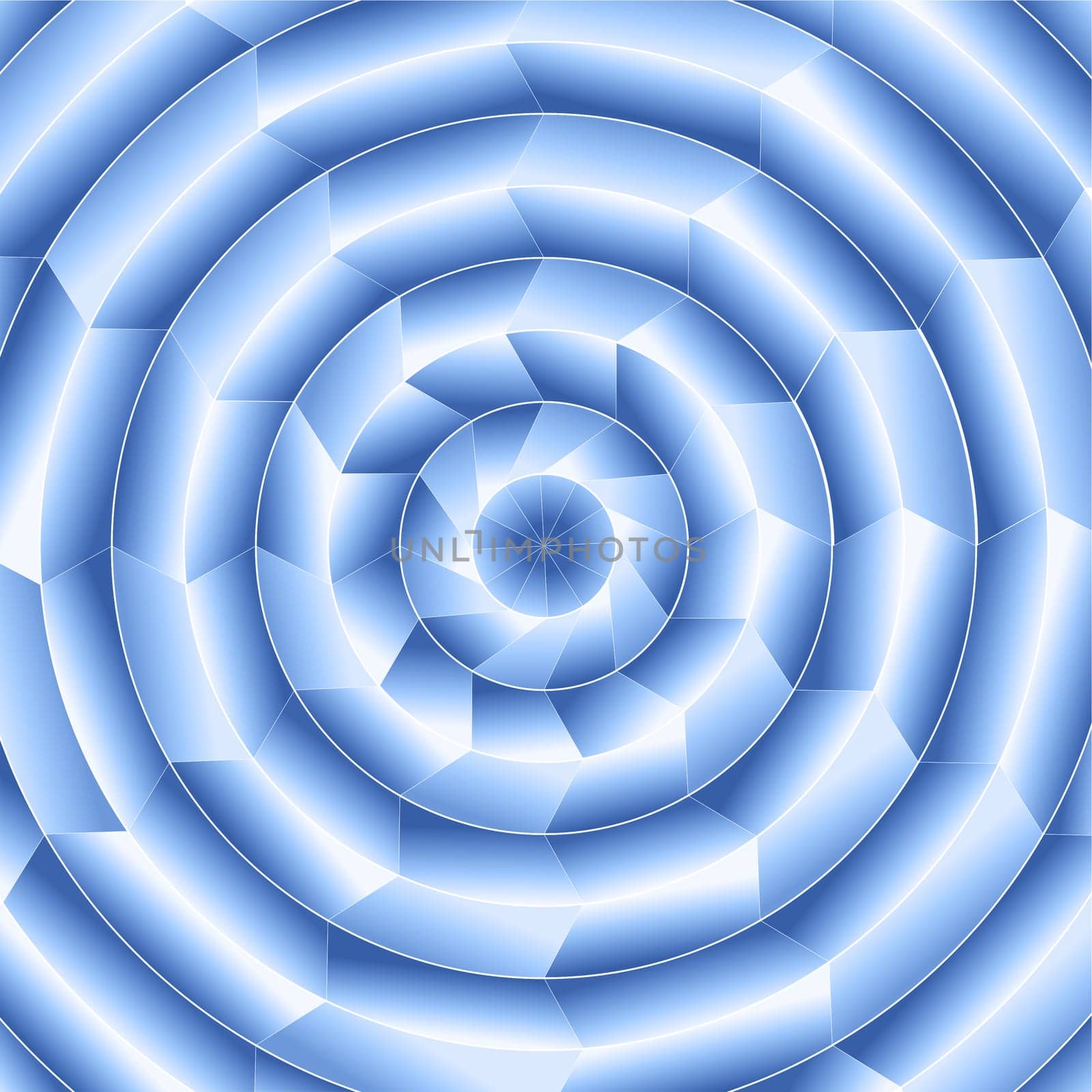 Blue digital radial design