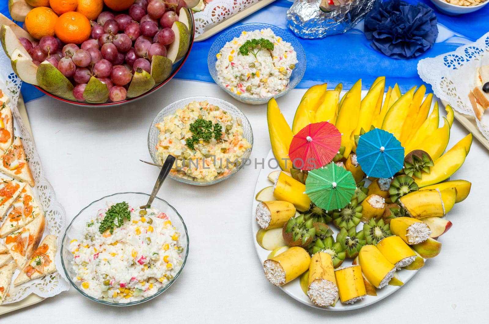 Catering food at a party. In Lithuania.