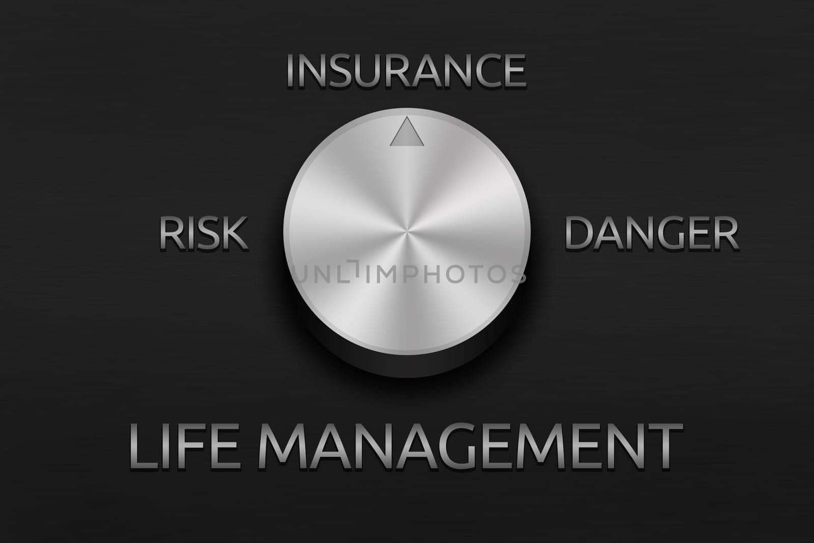 The life management handle on the metal plate