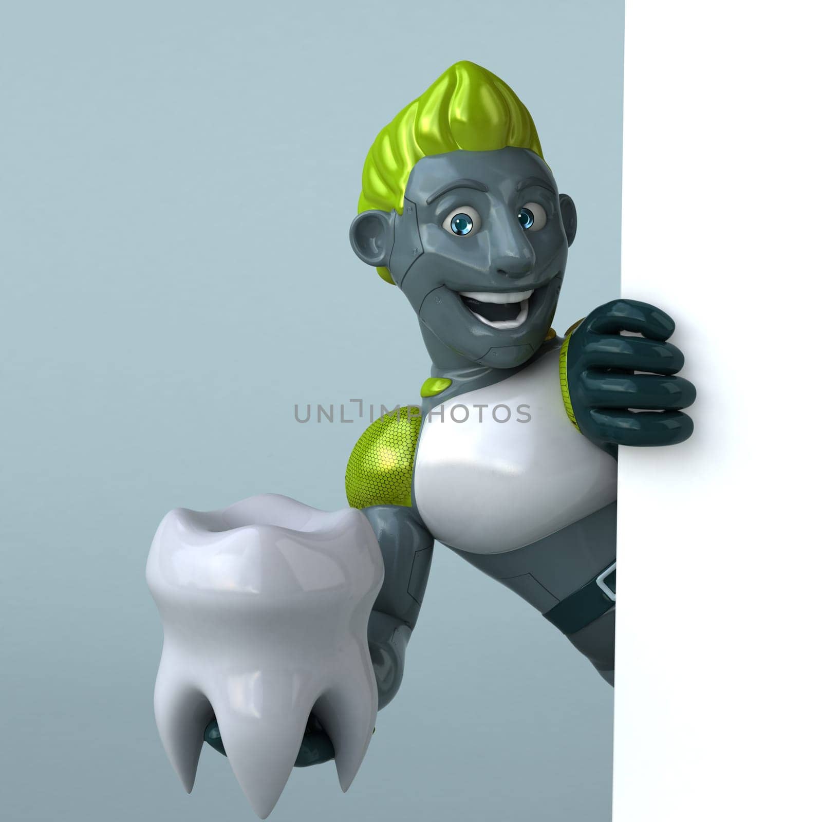 Green Robot - 3D Illustration