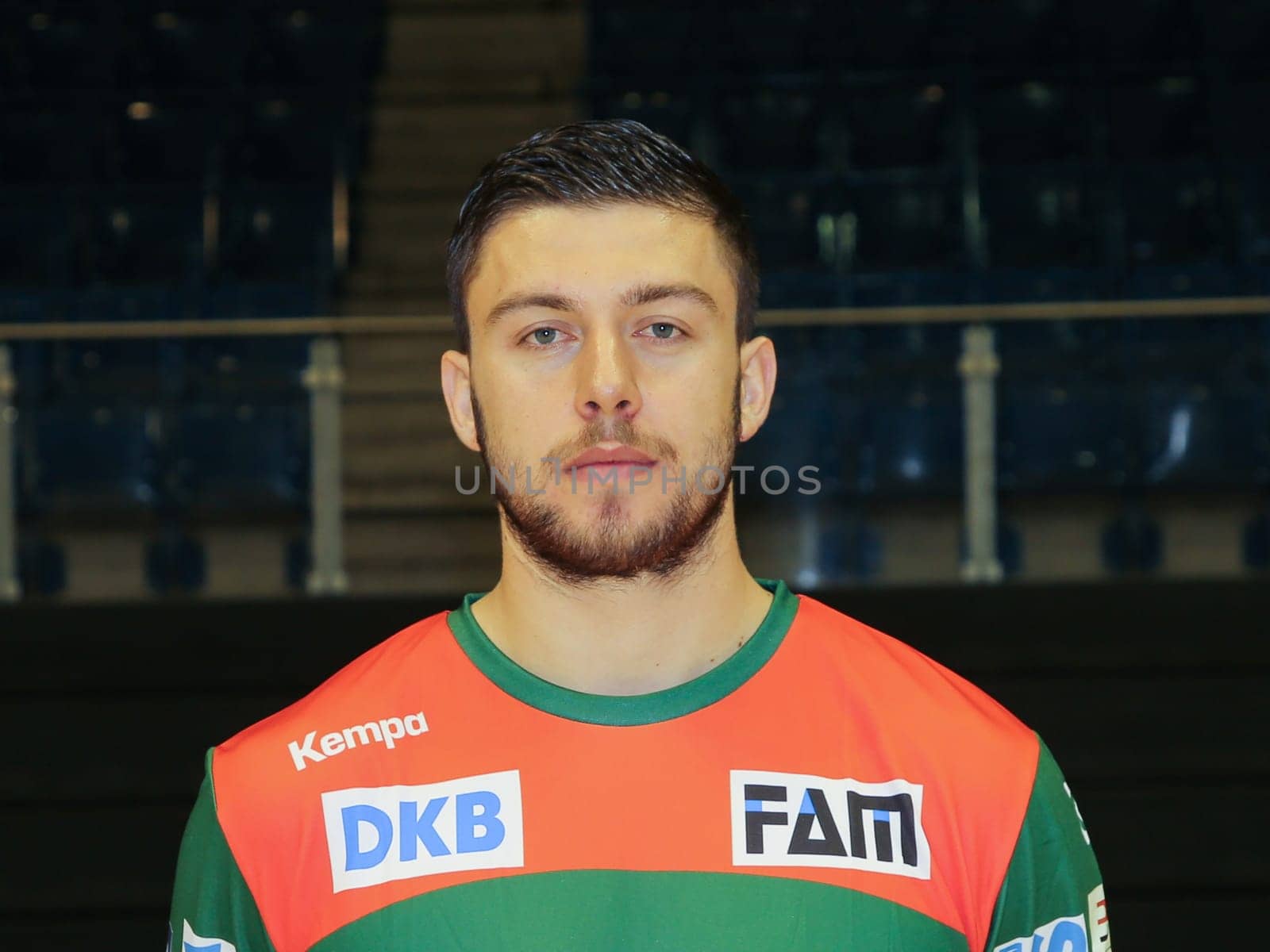 Macedonian handball player Filip Kuzmanovski, SC Magdeburg, Liqui Moly HBL, Handball-Bundesliga Season 2019-20