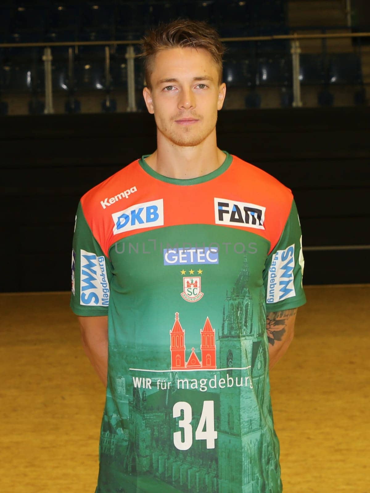 danish Handball Player Michael Damgaard, SC Magdeburg, Liqui Moly HBL, Handball-Bundesliga Season 2019-20