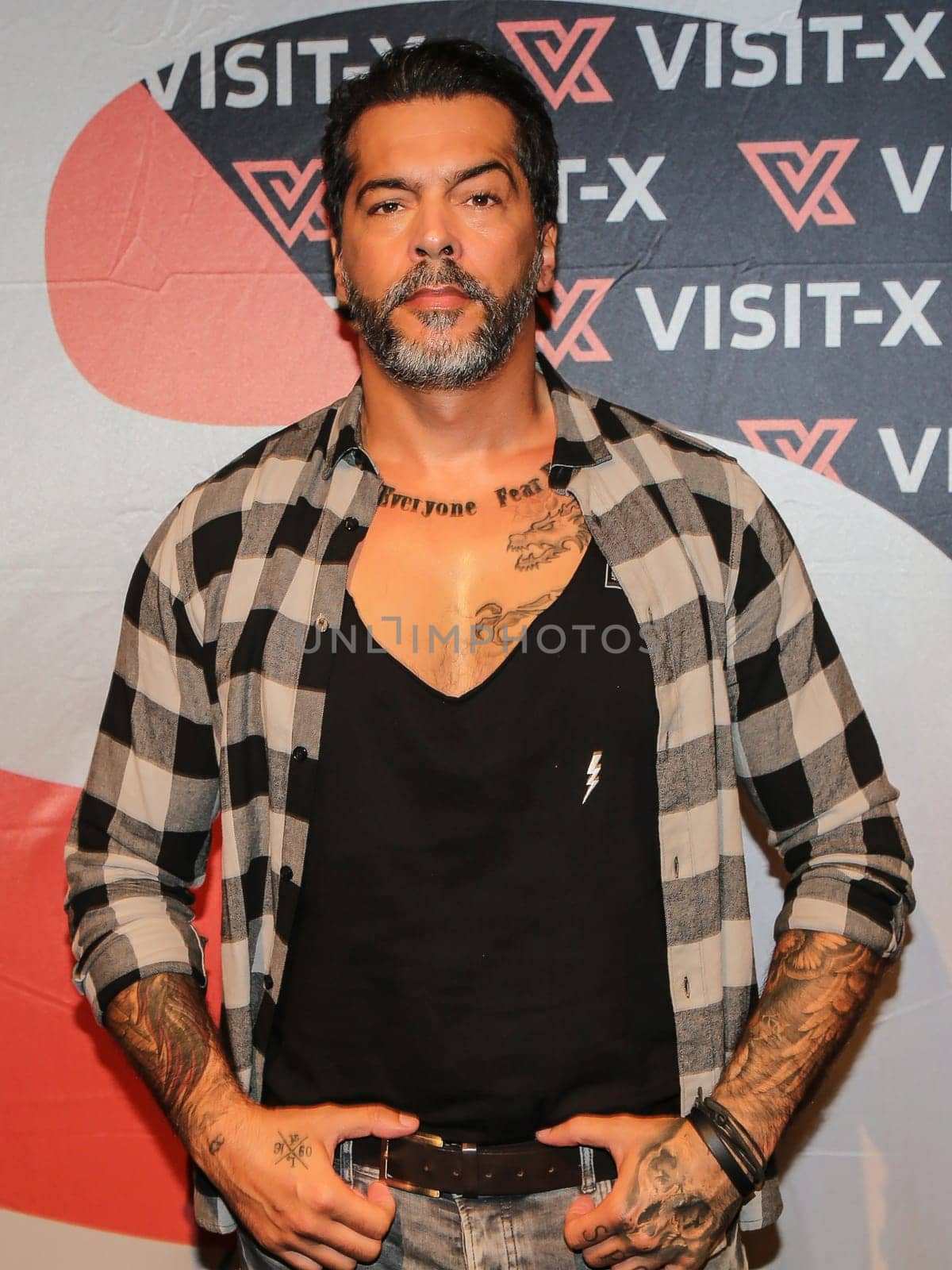 actor and model Aurelio Savina at the erotic fair Venus 2019 in Berlin