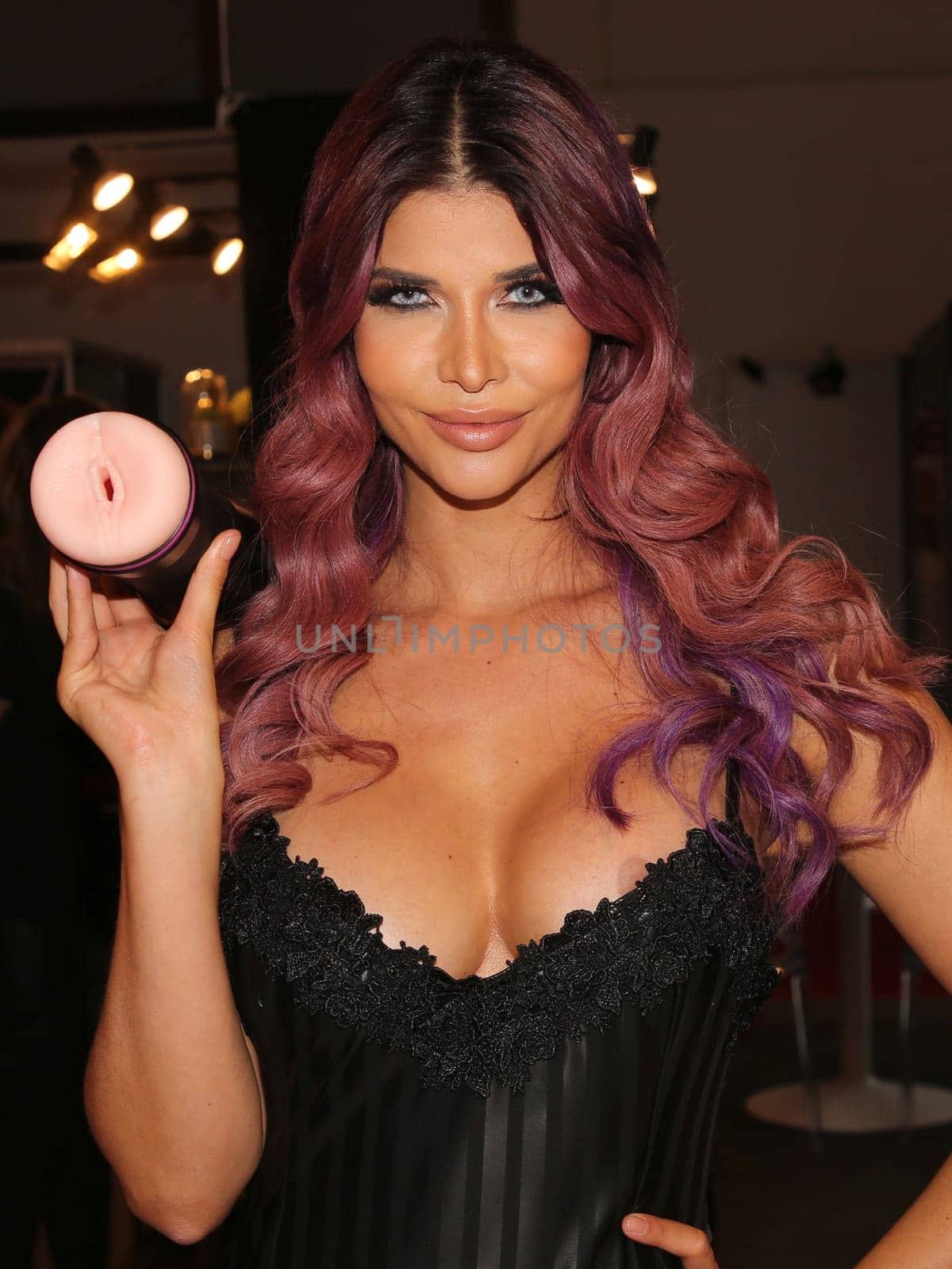 Eroticmodel Micaela Schaefer at the erotic fair Venus 2019 in Berlin
