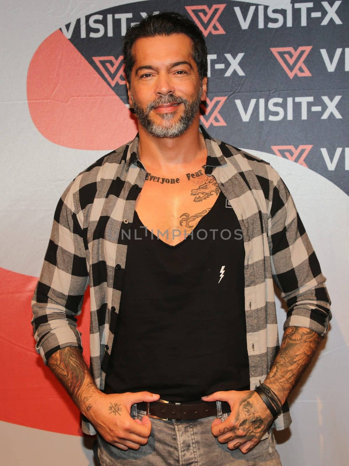 actor and model Aurelio Savina at the erotic fair Venus 2019 in Berlin