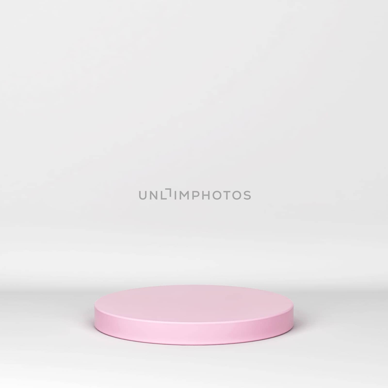 Simple podium. Showcase stand for your product. 3d illustration