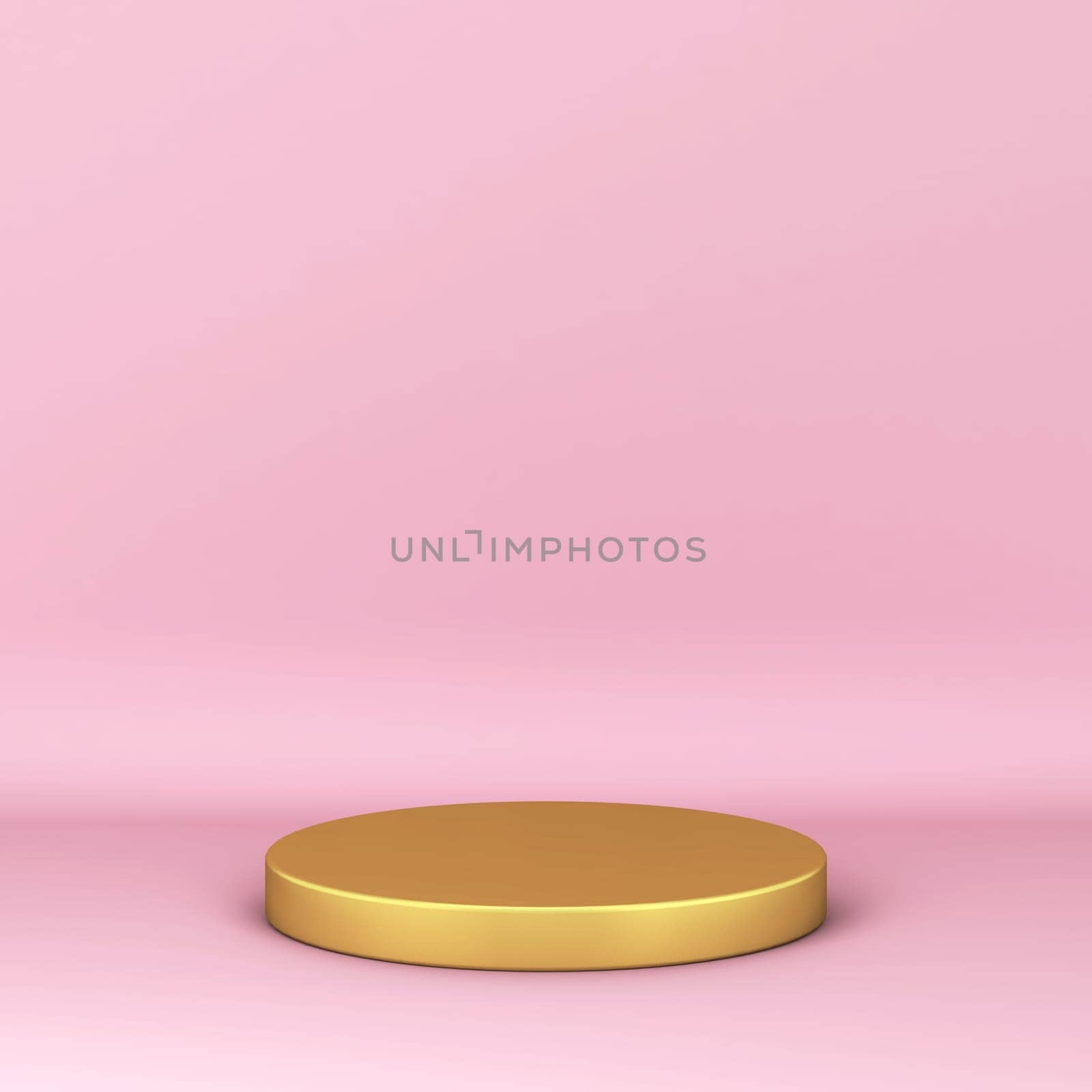 Simple podium. Showcase stand for your product. 3d illustration
