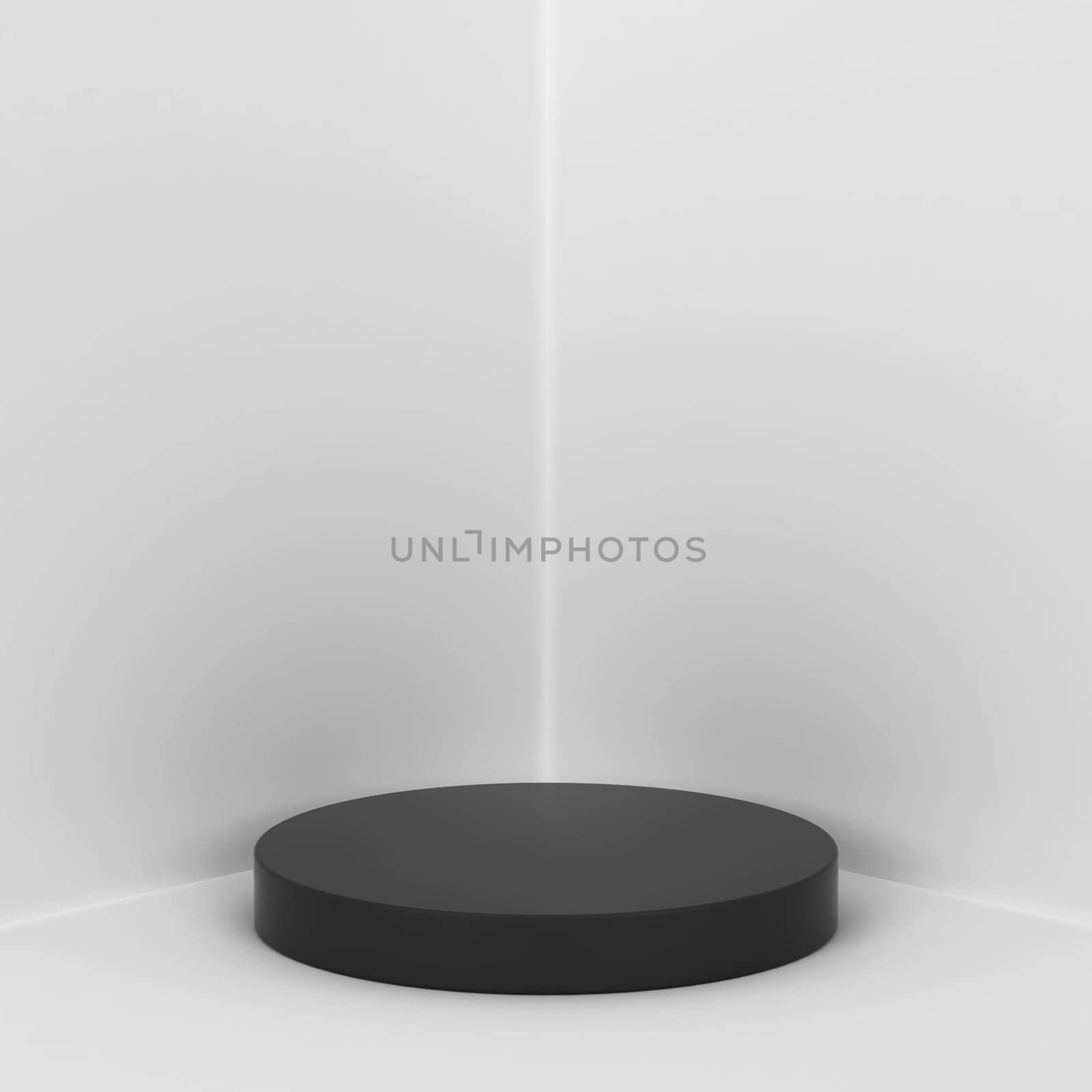 Simple podium. Showcase stand for your product. 3d illustration