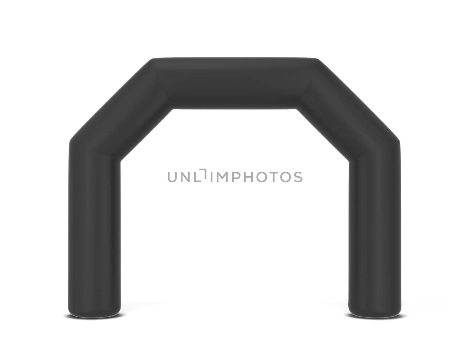 Inflatable promotion arch mock up. 3d illustration isolated on white background