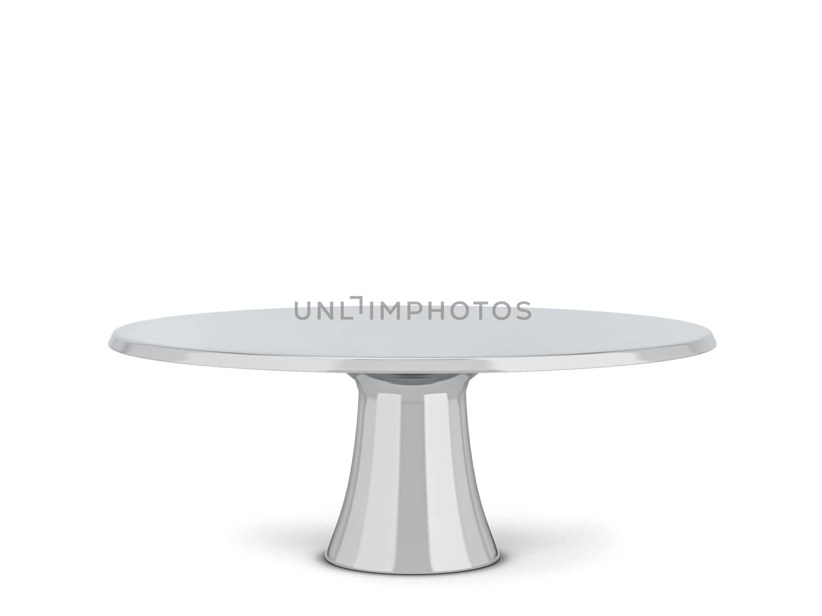 Modern cake stand. 3d illustration isolated on white background