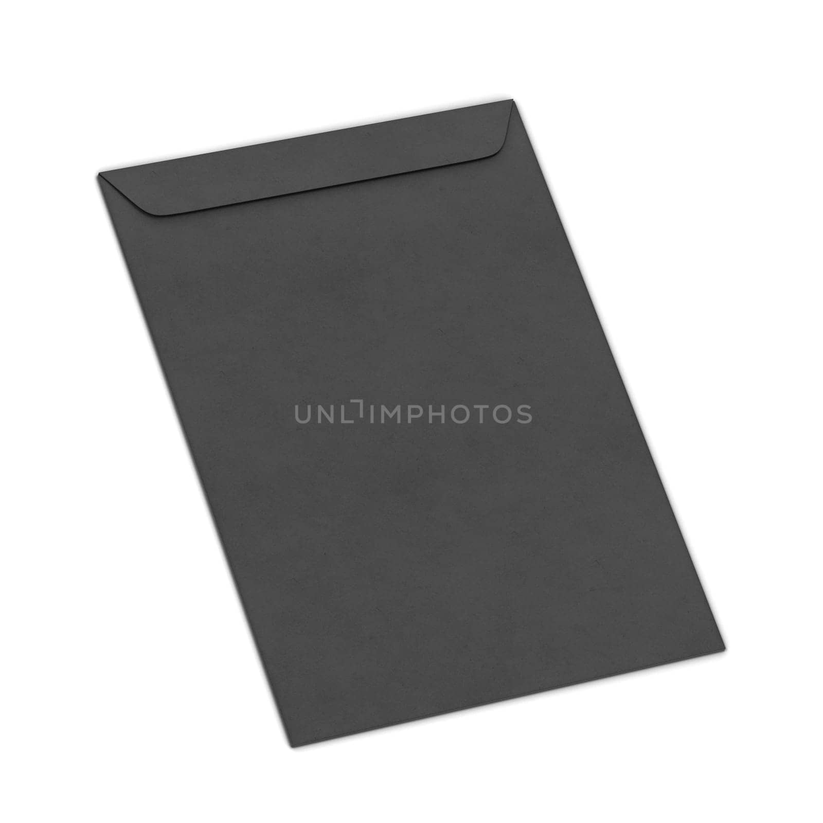 Blank paper c4 envelope. 3d illustration isolated on white background