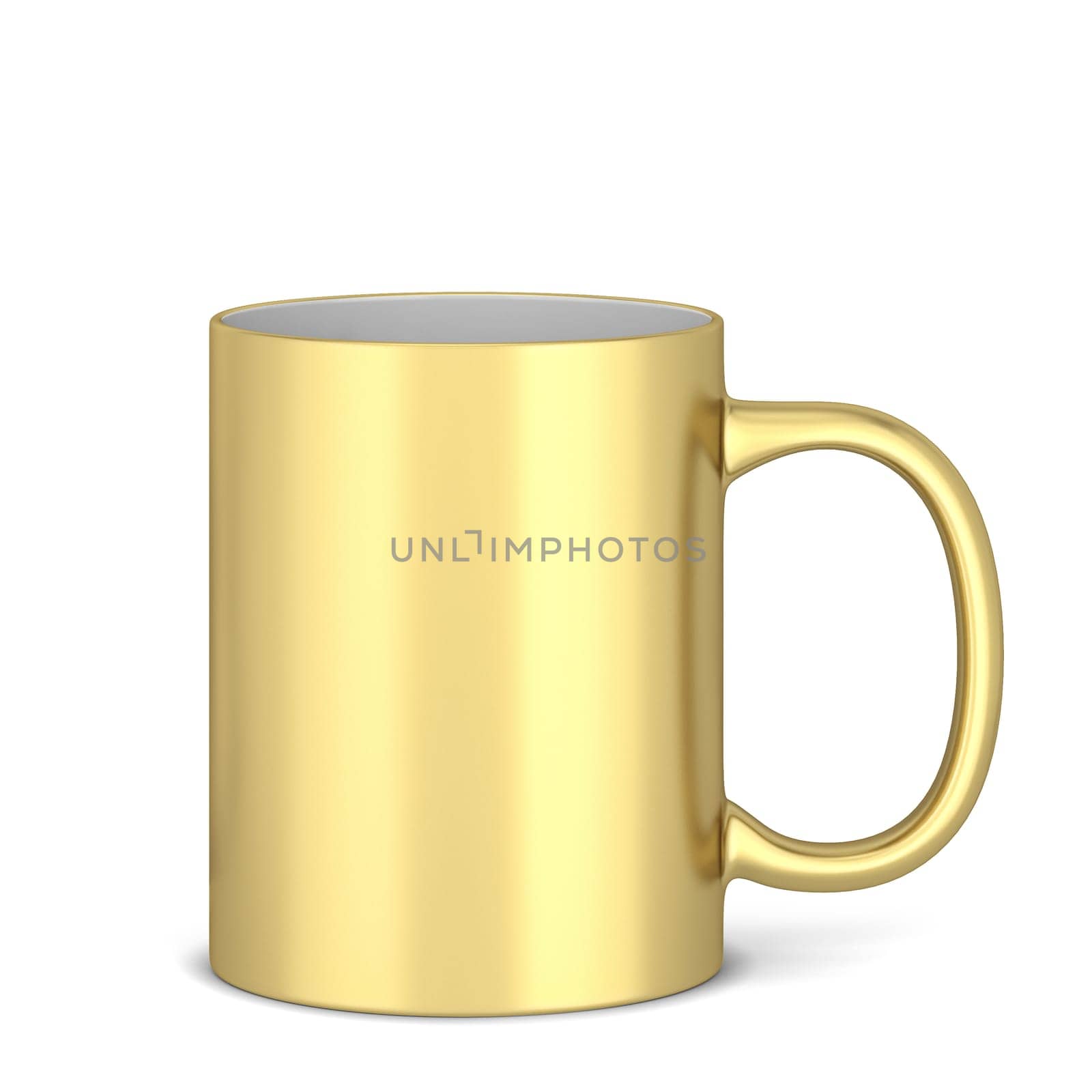 Blank mug for hot drinks. 3d illustration isolated on white background