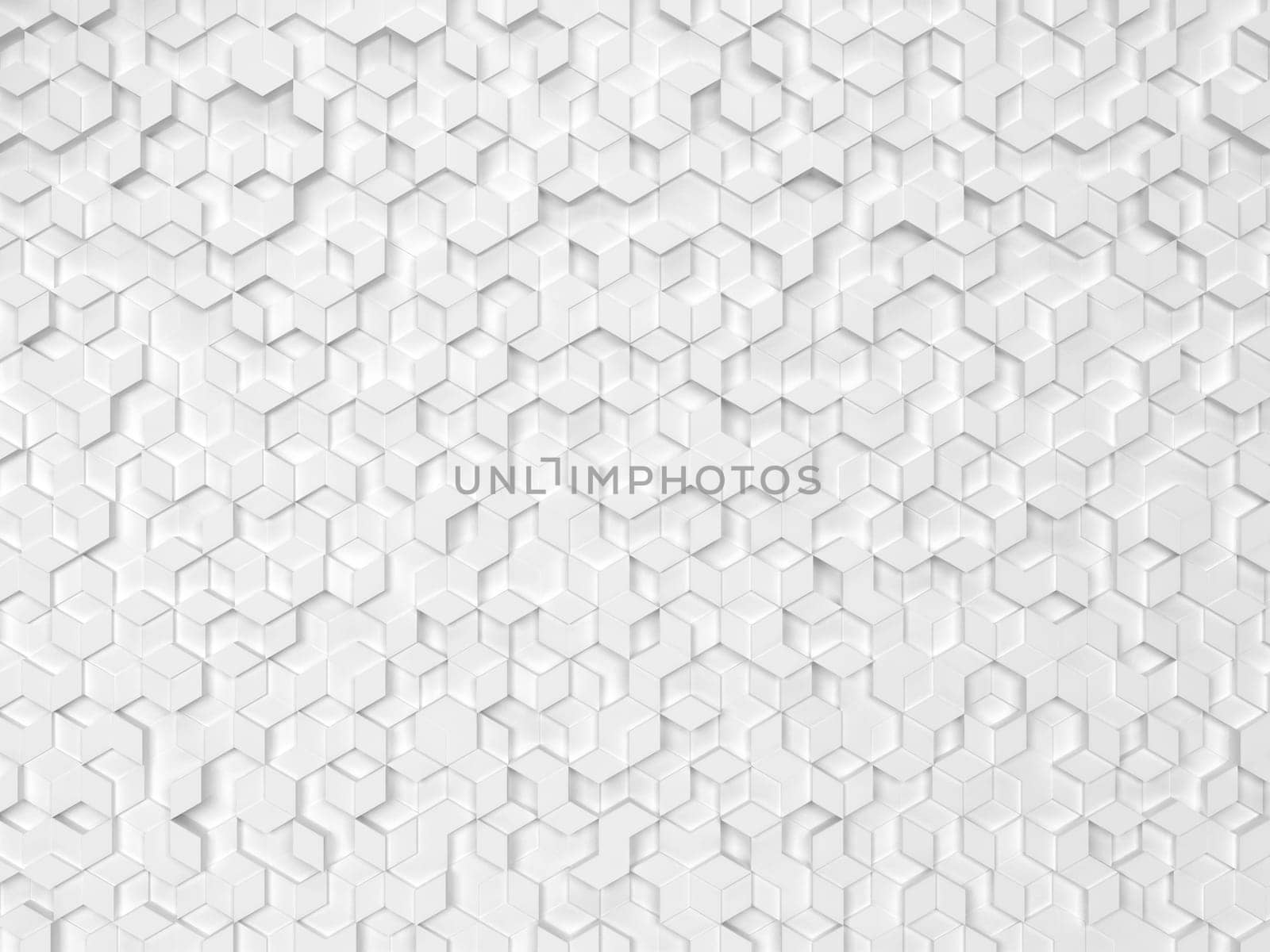 Hexagons made of rhombuses. 3d background