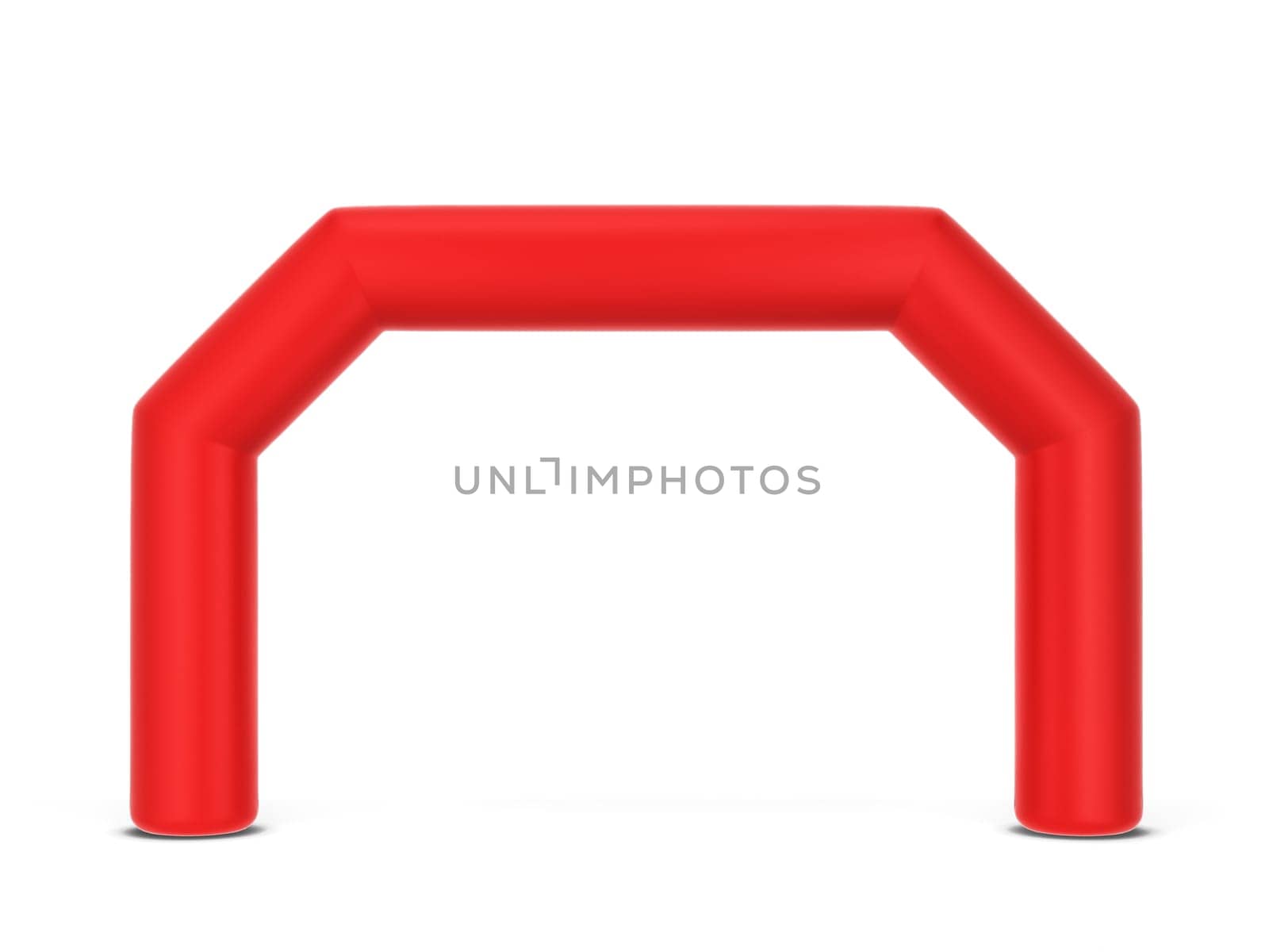 Inflatable promotion arch mock up. 3d illustration isolated on white background