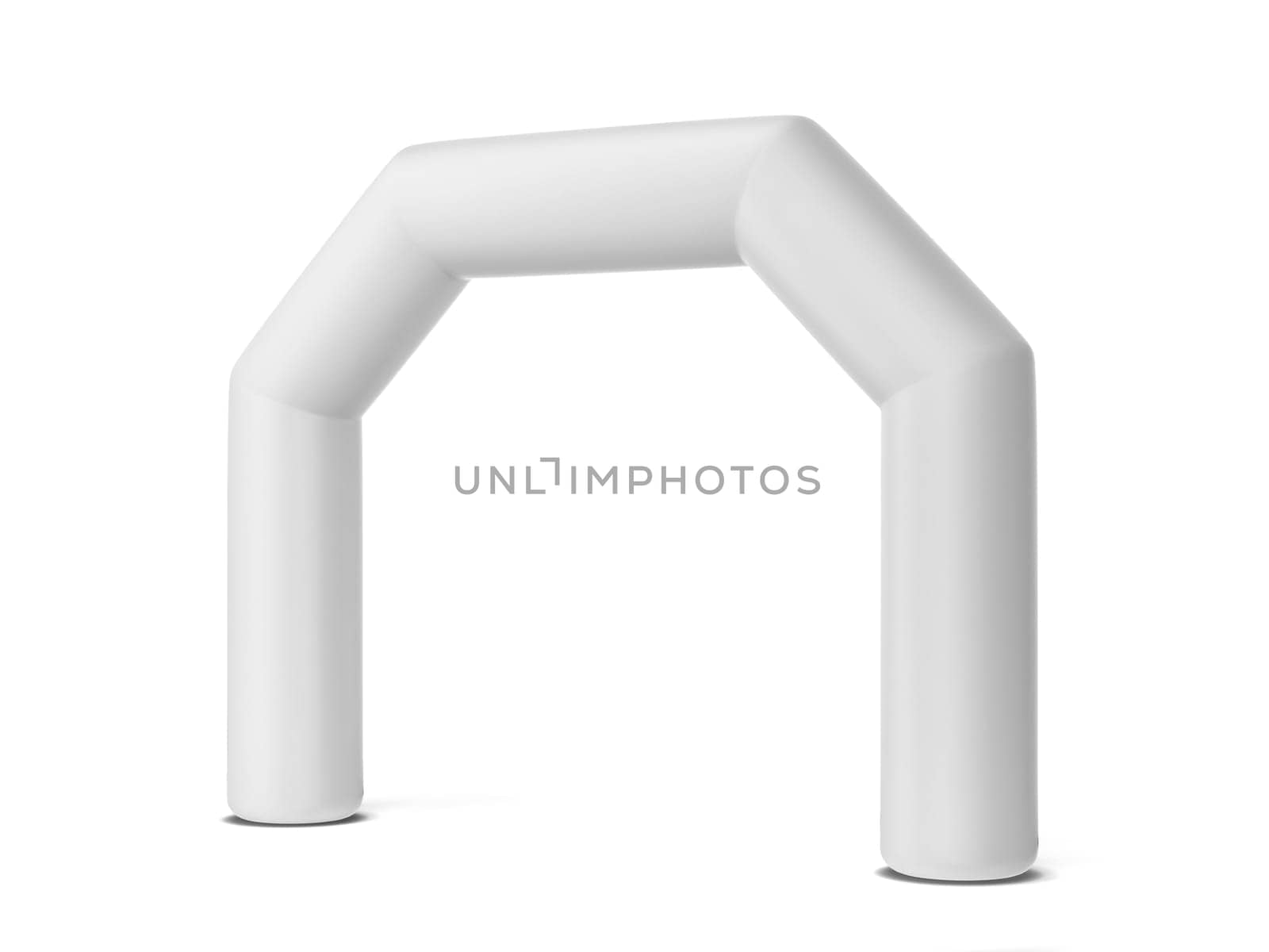 Inflatable promotion arch mock up. 3d illustration isolated on white background