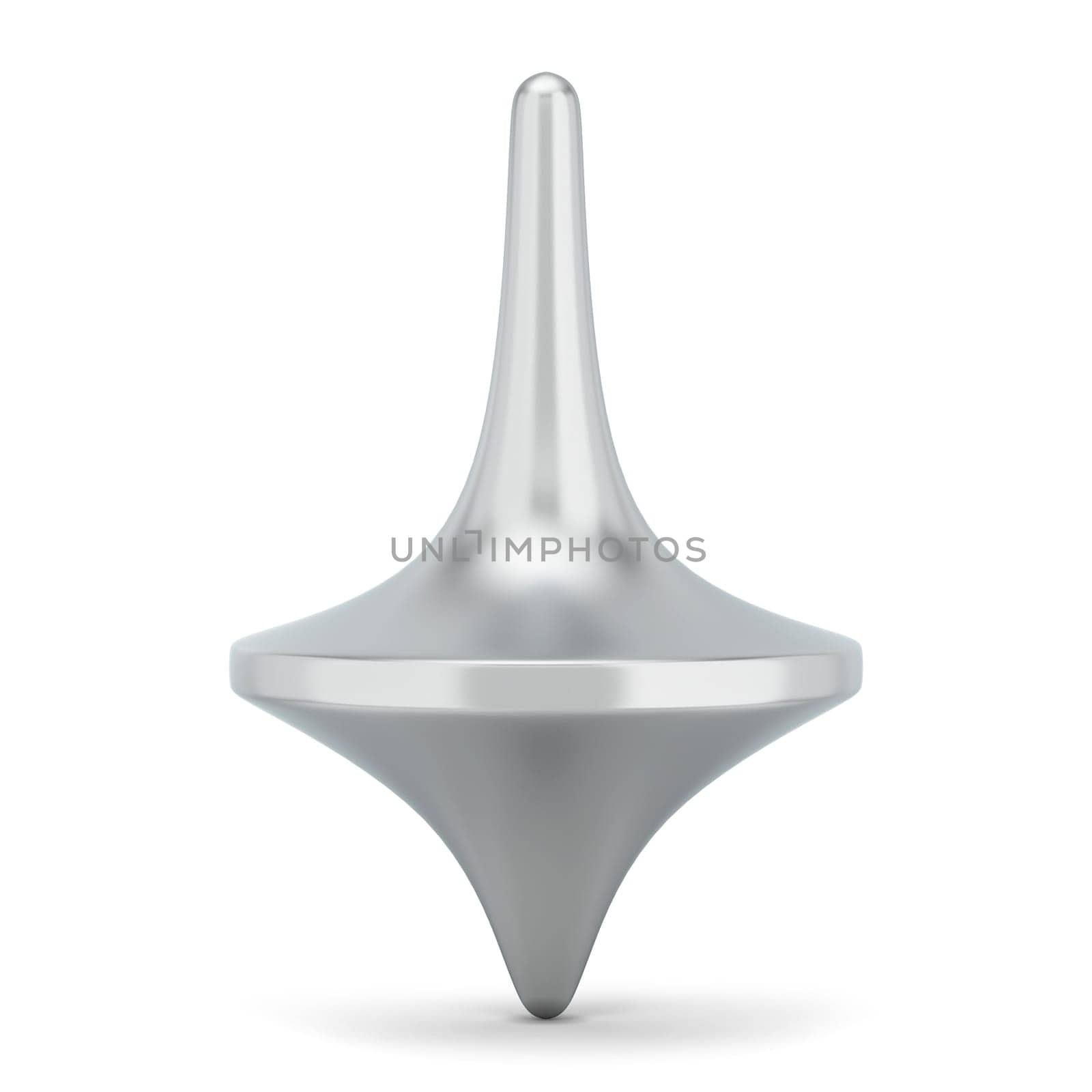 Spinning top toy. 3d illustration isolated on white background