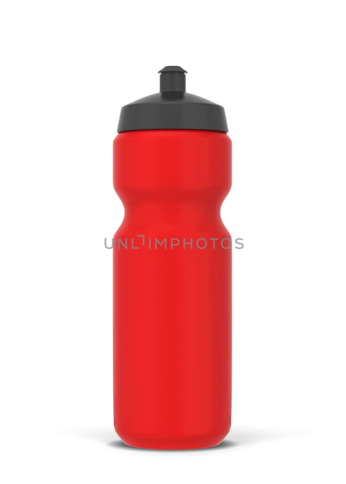 Plastic sport bottle for water and other drinks. 3d illustration isolated on white background