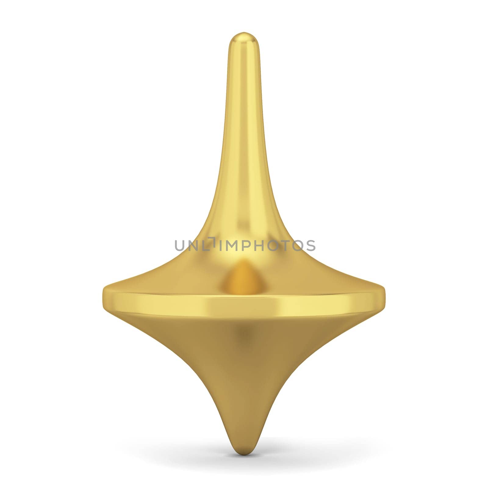 Spinning top toy. 3d illustration isolated on white background