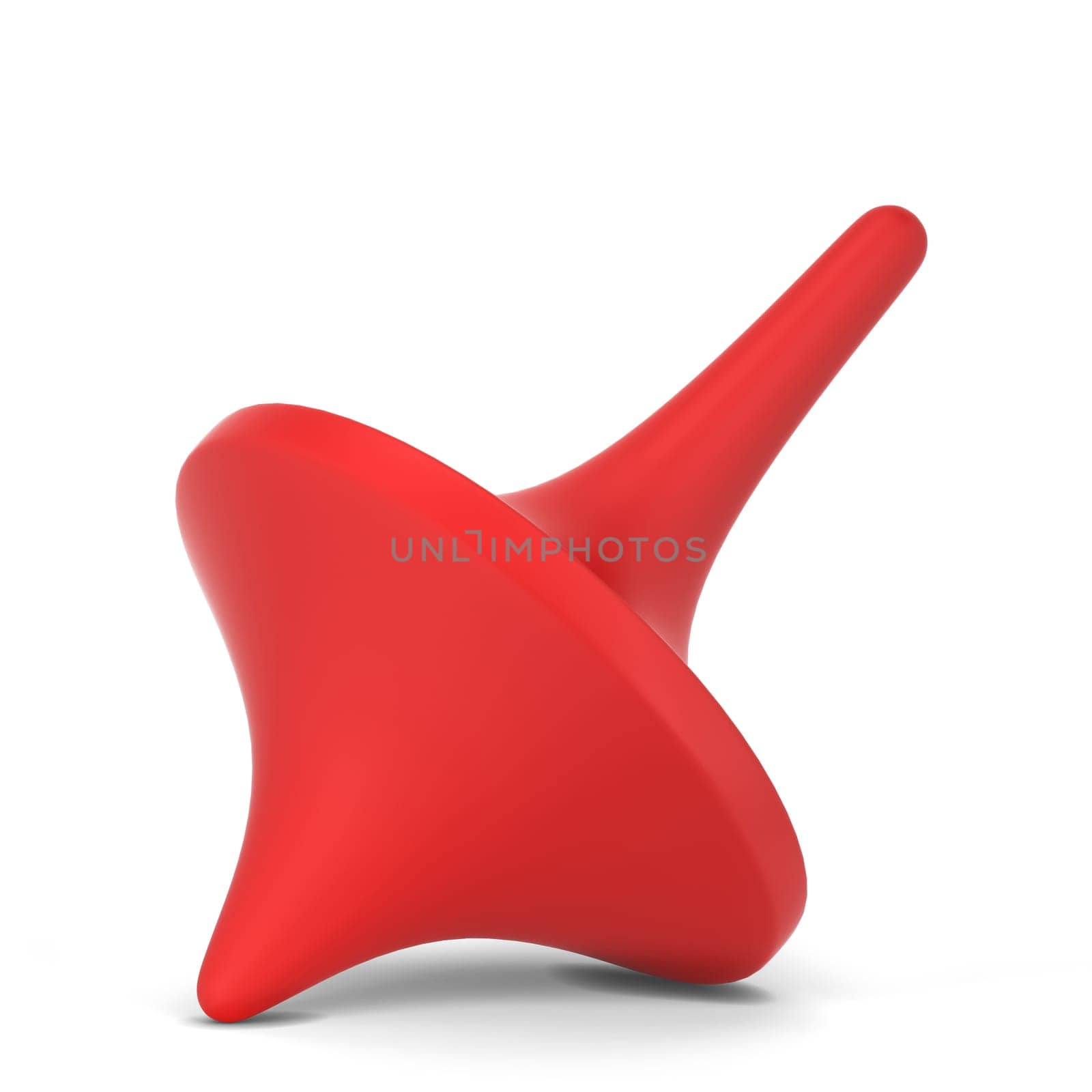 Spinning top toy. 3d illustration isolated on white background