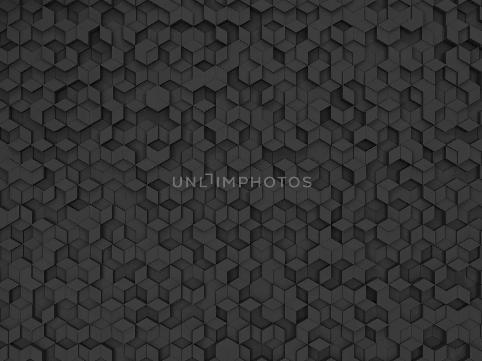 Hexagons made of rhombuses. 3d background
