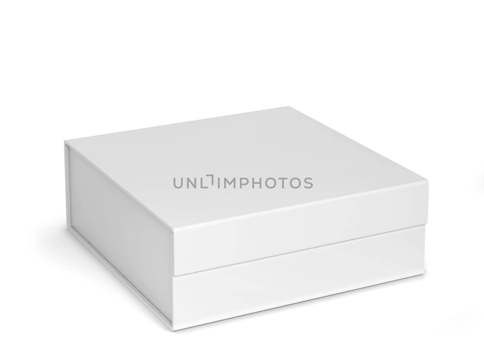 Blank box package. 3d illustration isolated on white background