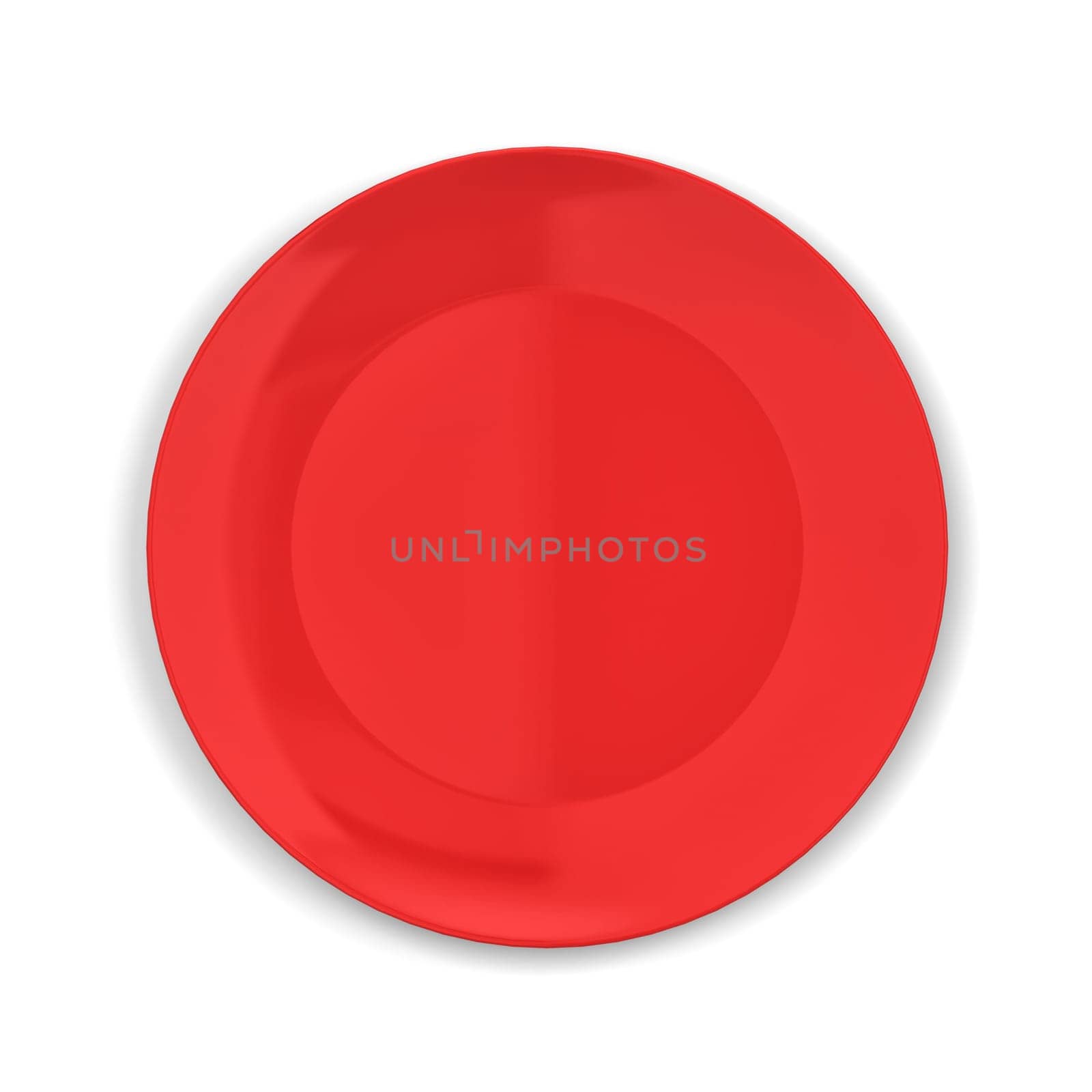 Empty plate. 3d illustration isolated on white background