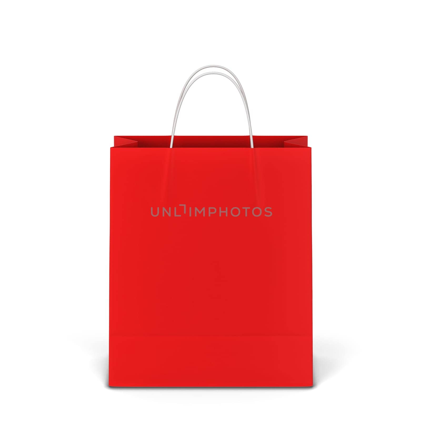 Blank shopping bag mockup. 3d illustration isolated on white background