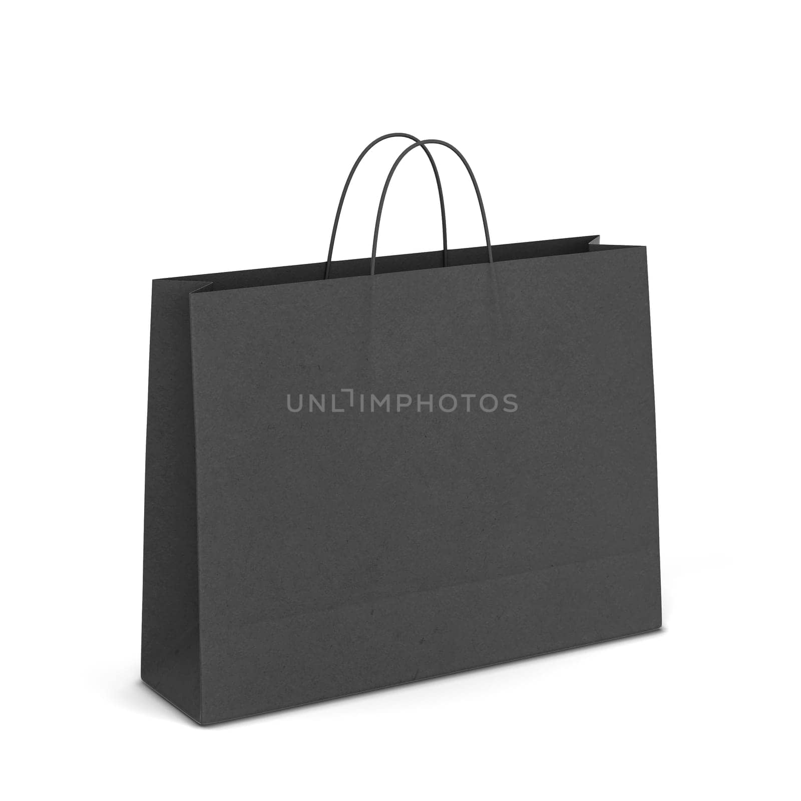 Blank shopping bag mockup. 3d illustration isolated on white background