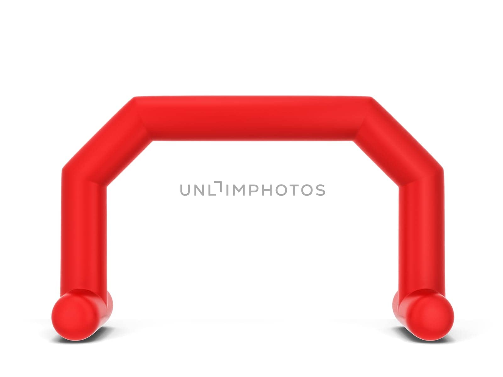 Inflatable promotion arch mock up. 3d illustration isolated on white background