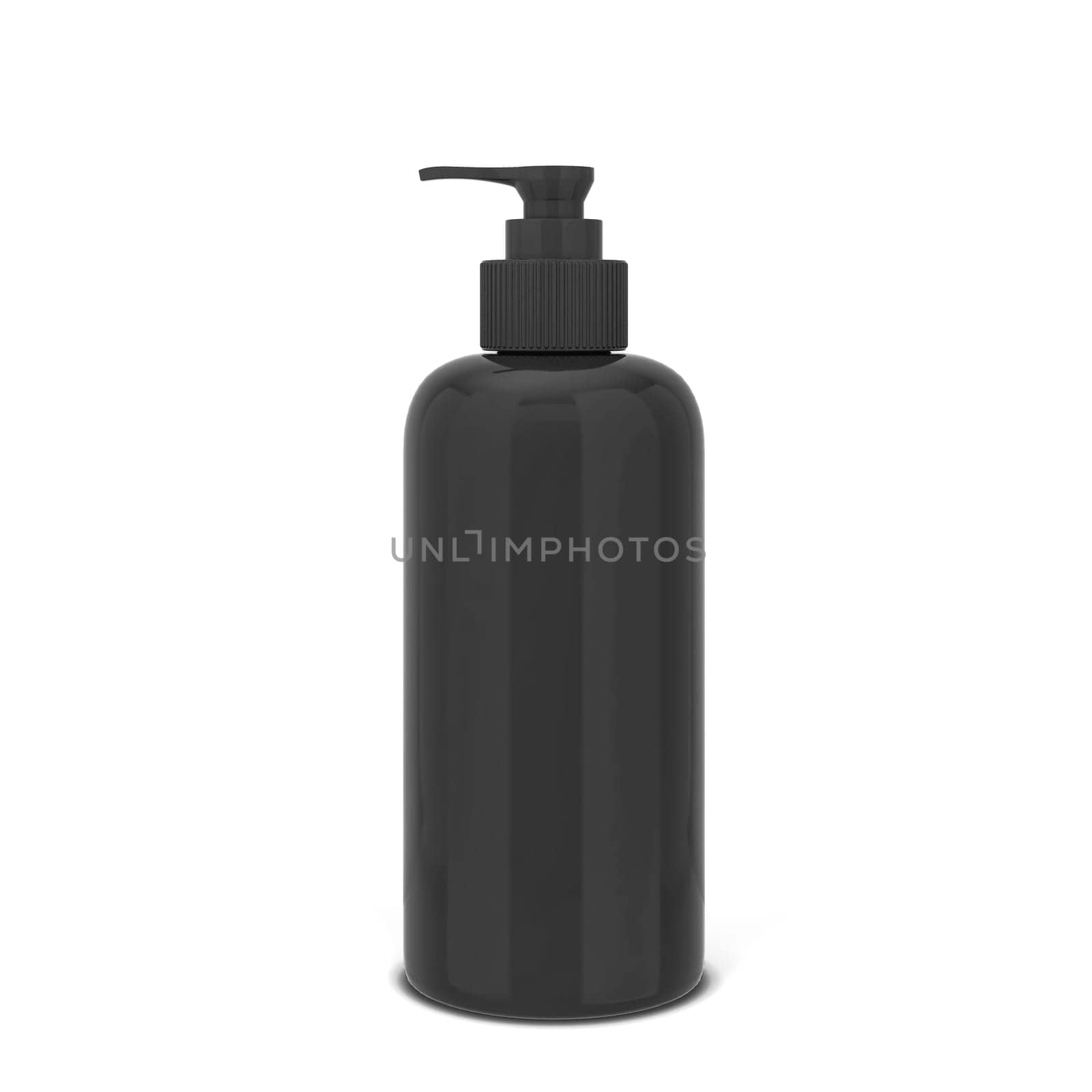 Blank bottle for liquid cosmetics. 3d illustration isolated on white background