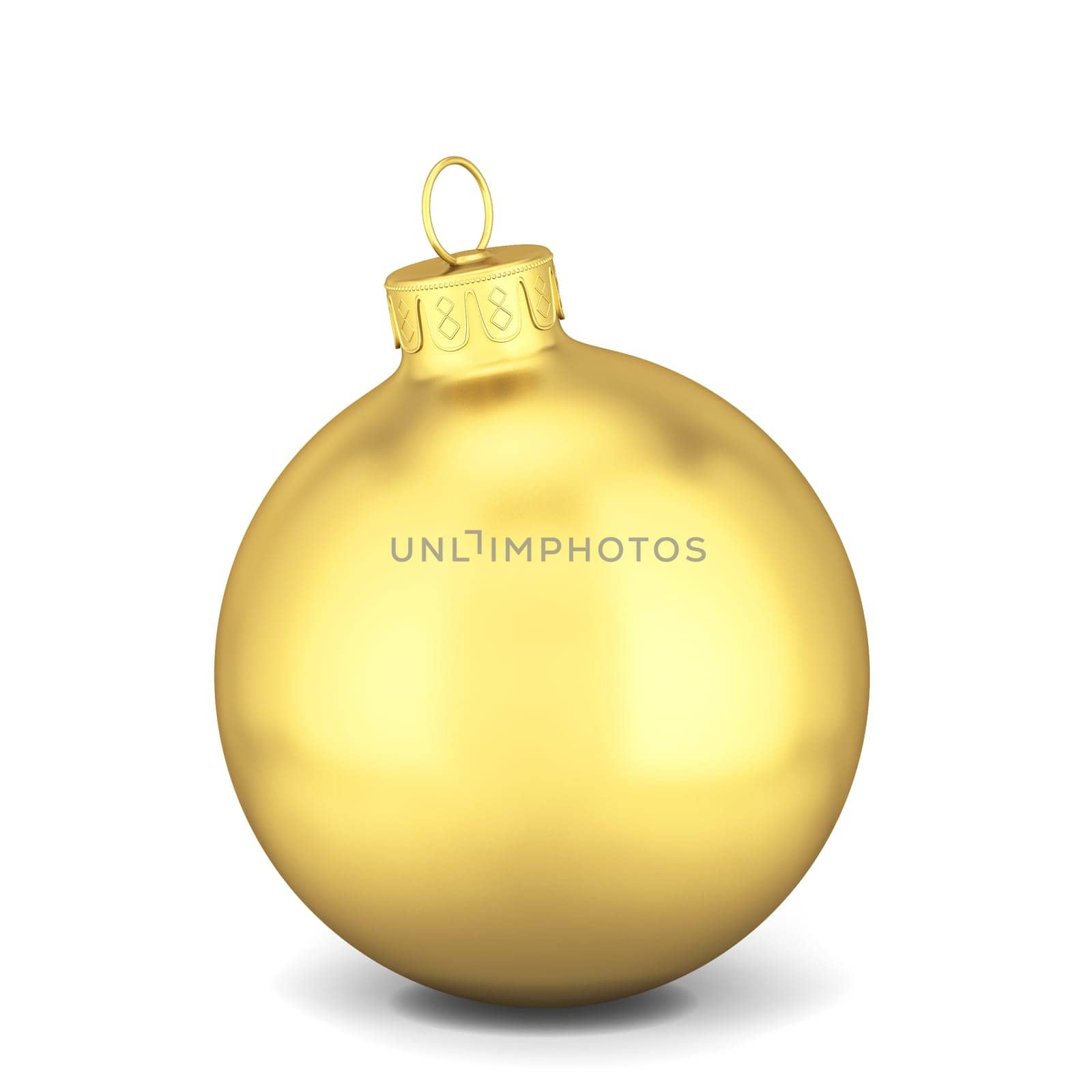 Christmas ball toy. 3d illustration isolated on white background