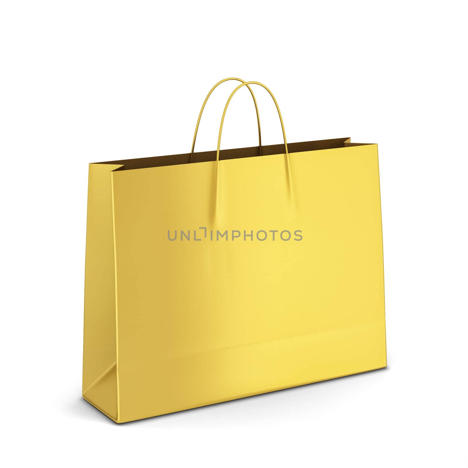 Blank shopping bag mockup. 3d illustration isolated on white background