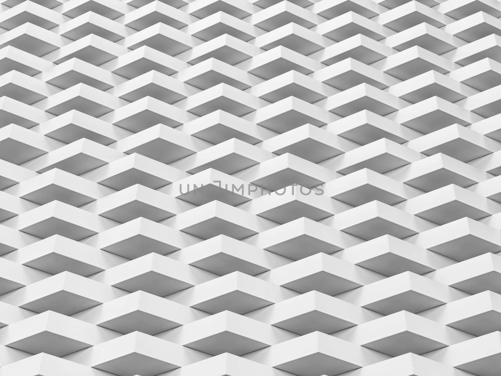 Abstract white geometric background. 3d illustration