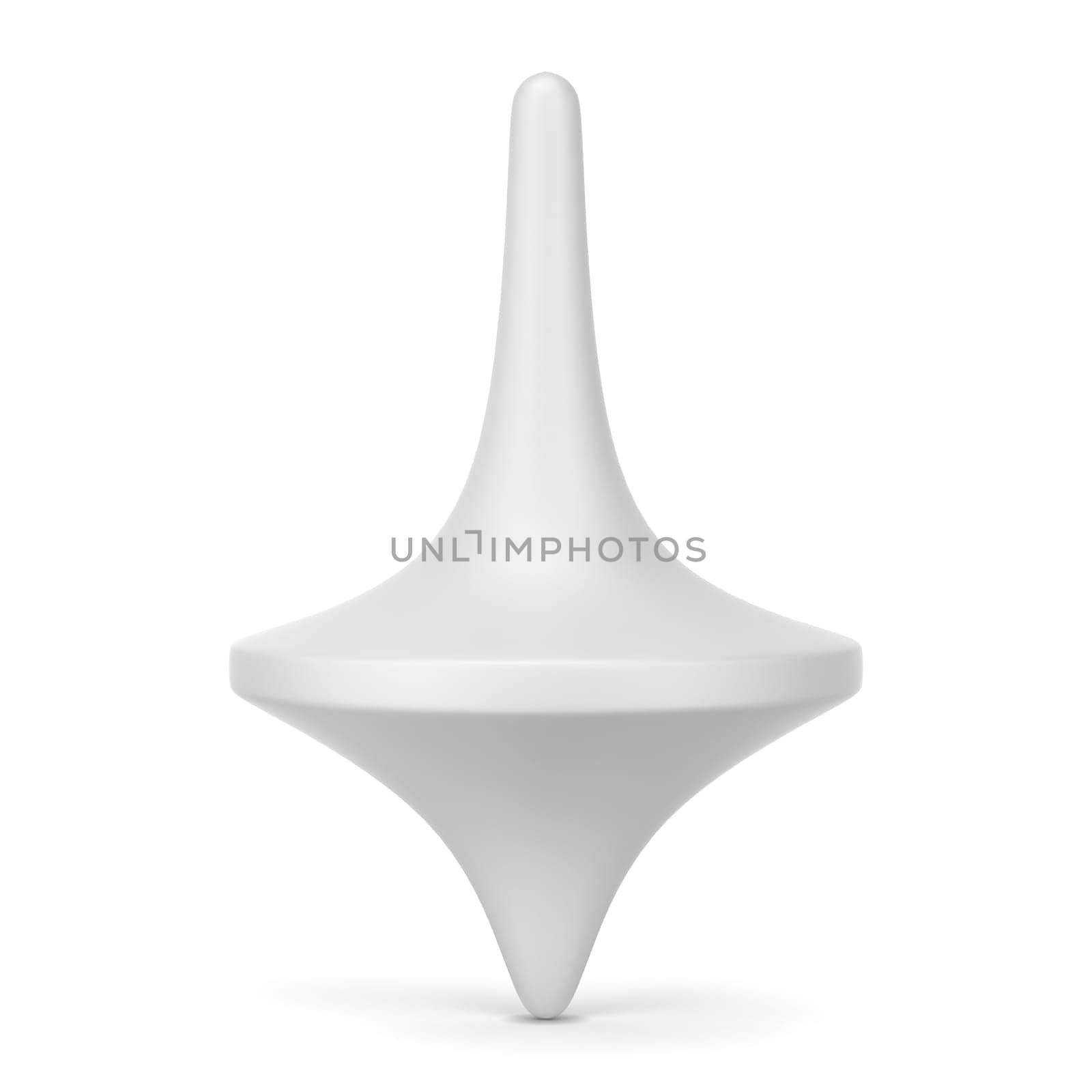 Spinning top toy. 3d illustration isolated on white background