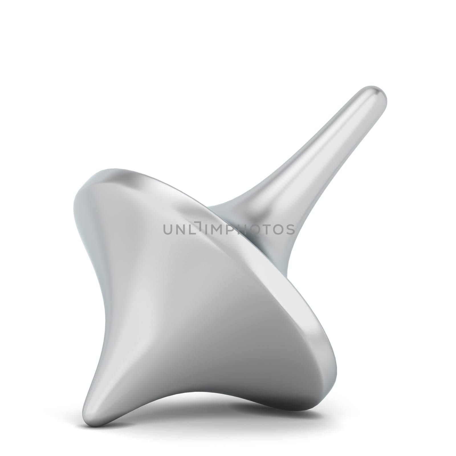 Spinning top toy. 3d illustration isolated on white background