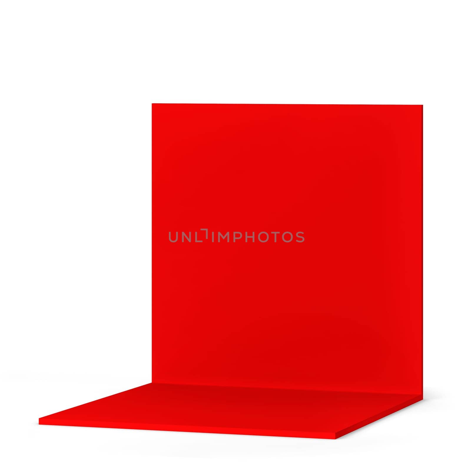 Simple tradeshow booth mockup. 3d illustration isolated on white background