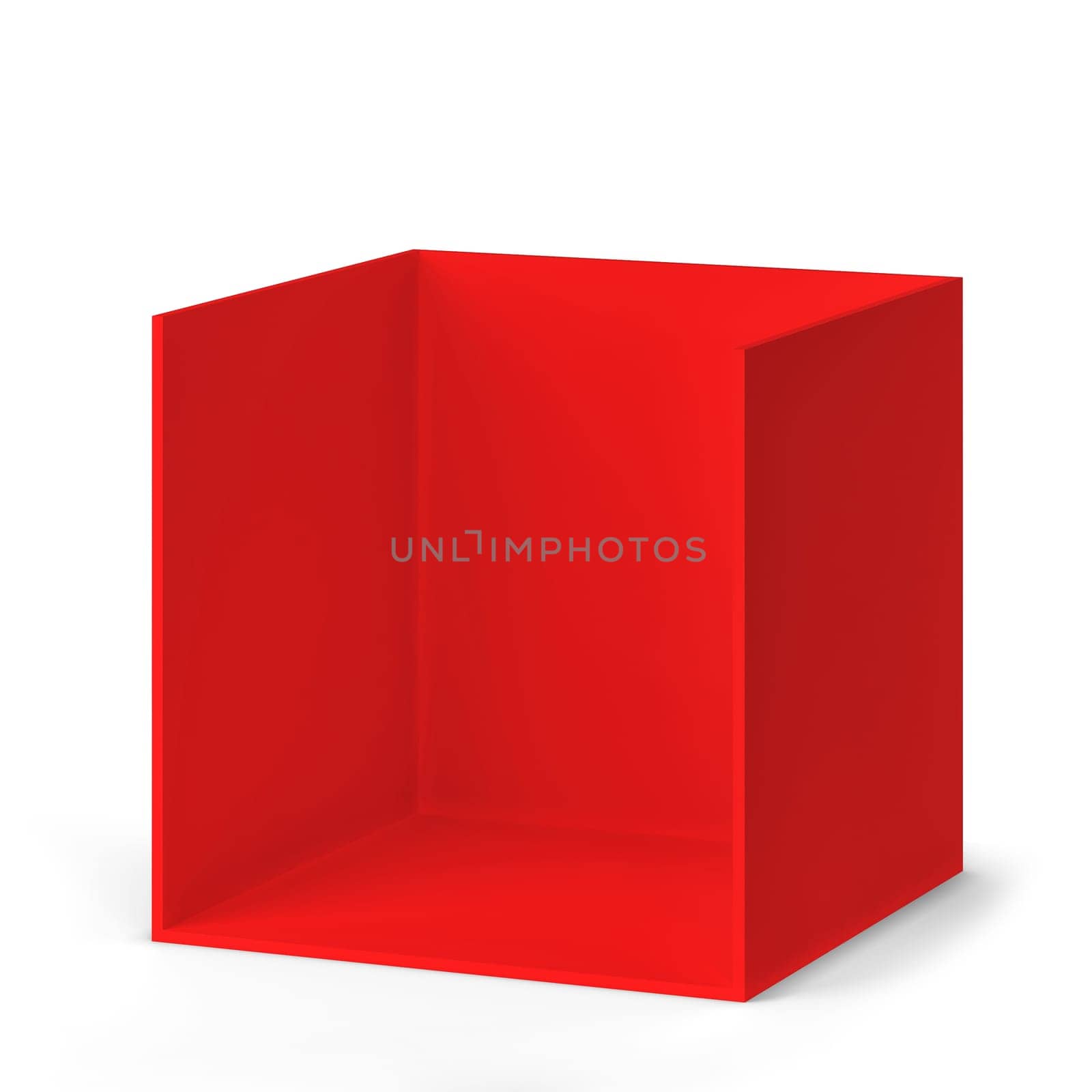 Simple tradeshow booth mockup. 3d illustration isolated on white background