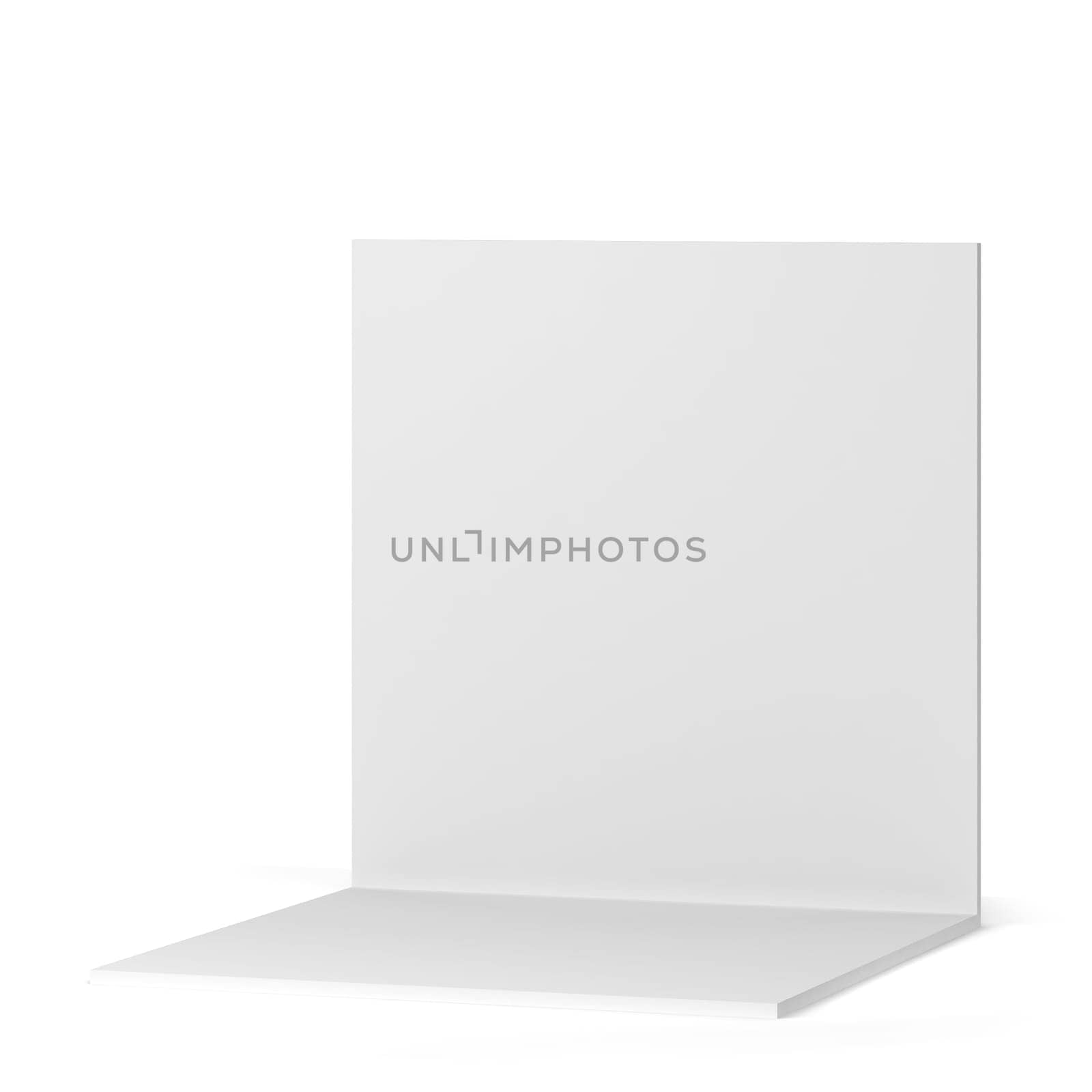 Simple tradeshow booth mockup. 3d illustration isolated on white background