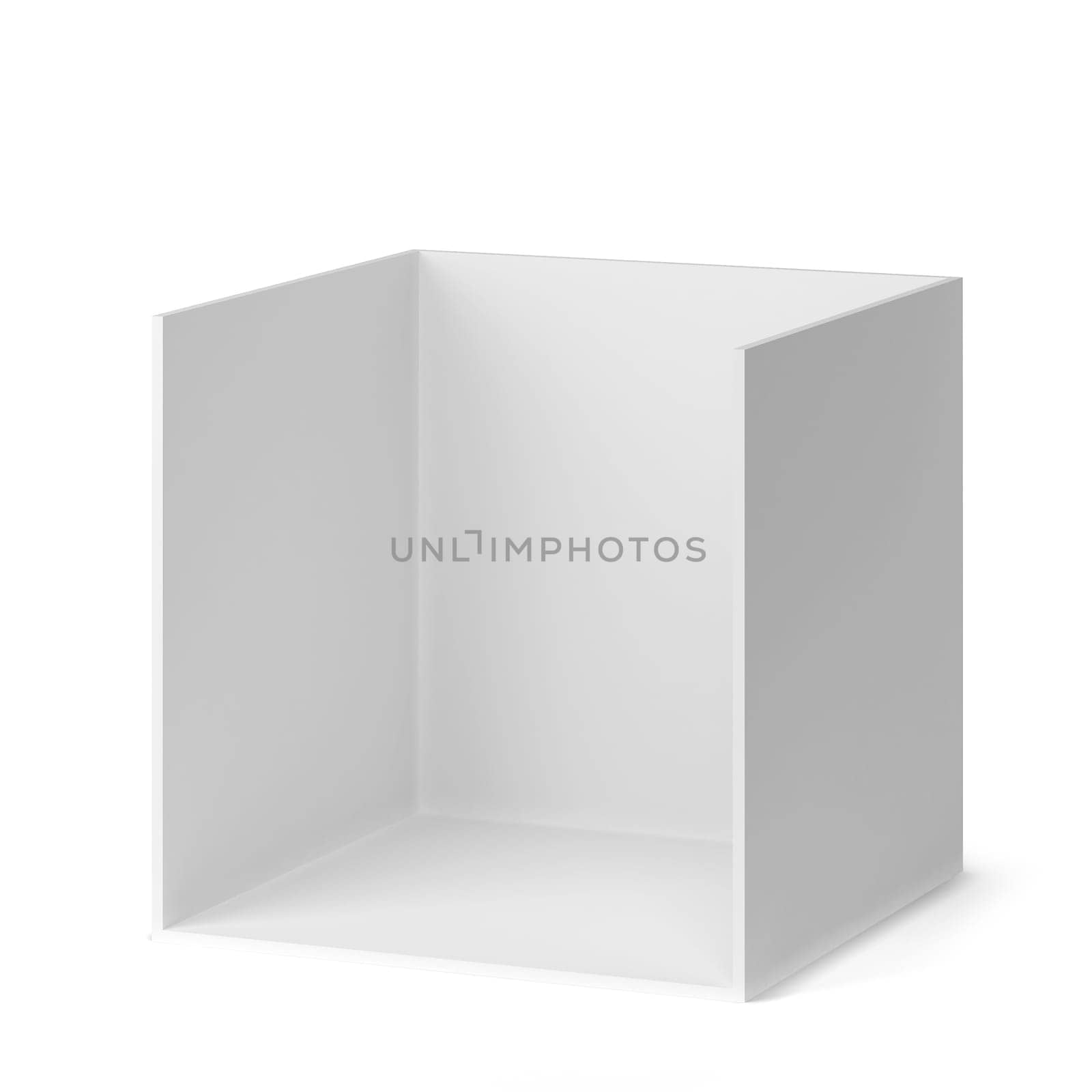 Simple tradeshow booth mockup. 3d illustration isolated on white background